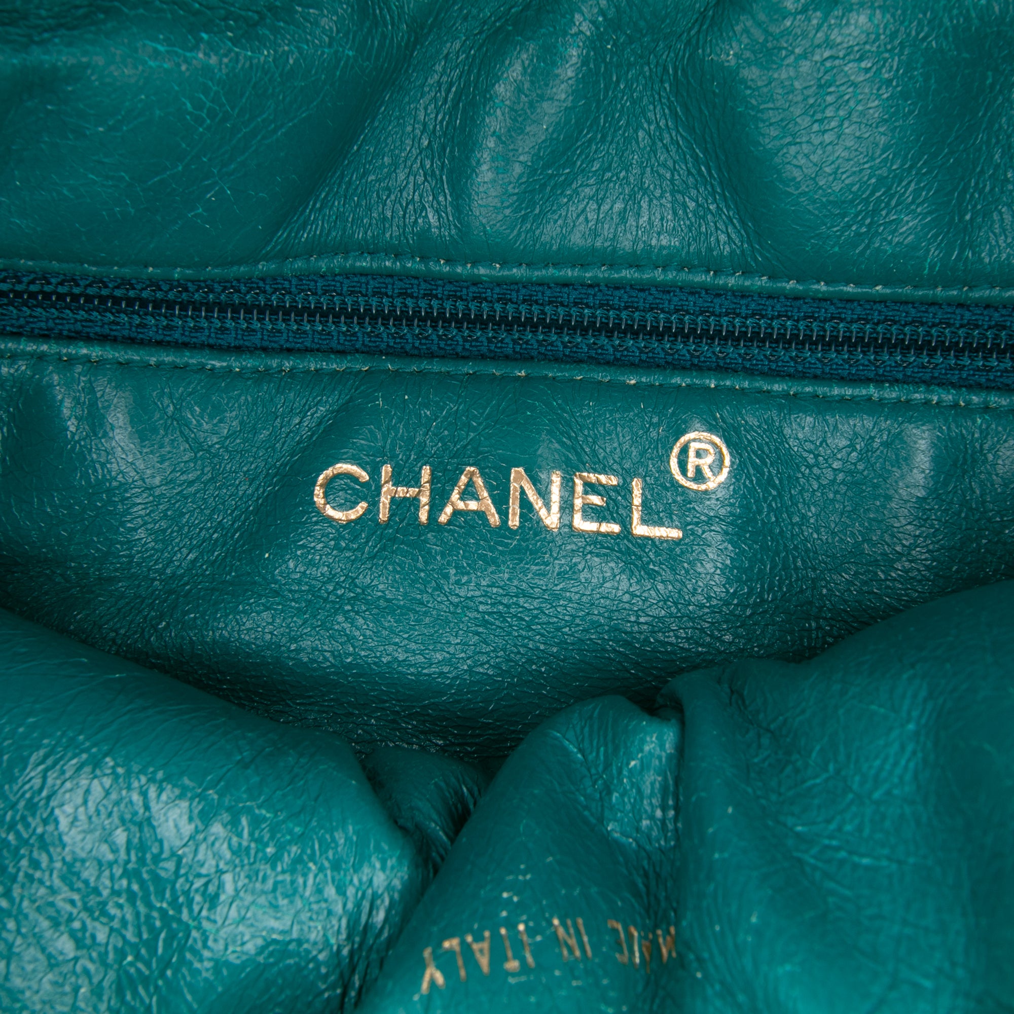 Chanel Woven Lambskin Drawstring Pouch - image 5