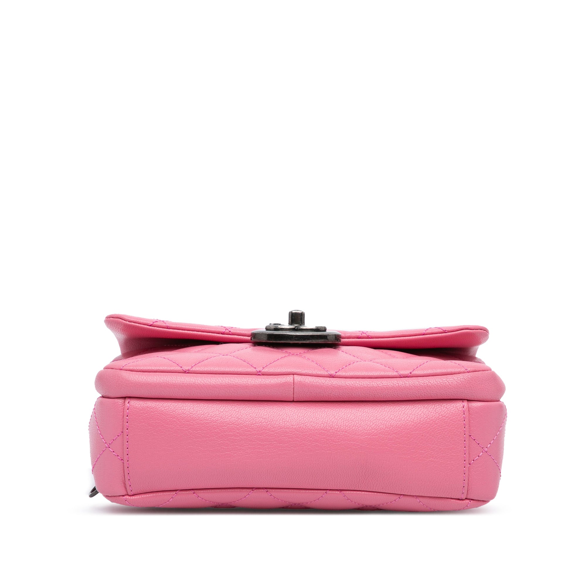 Chanel Small Quilted Goatskin Double Carry Waist Chain Flap - image 3