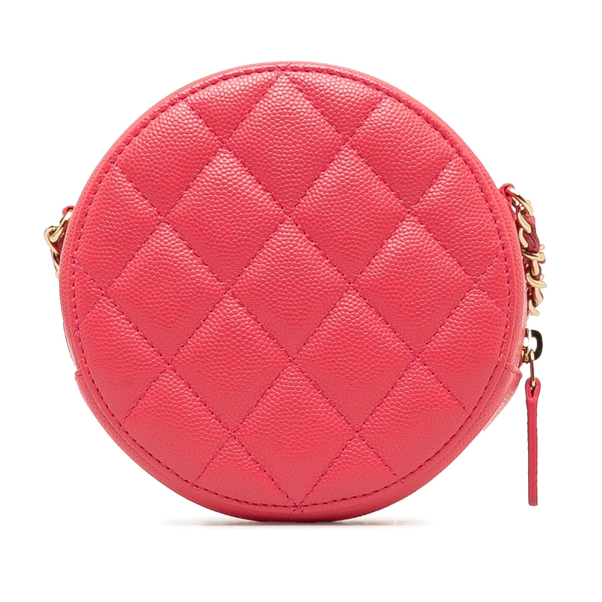Chanel Caviar 19 Round Clutch With Chain - image 3