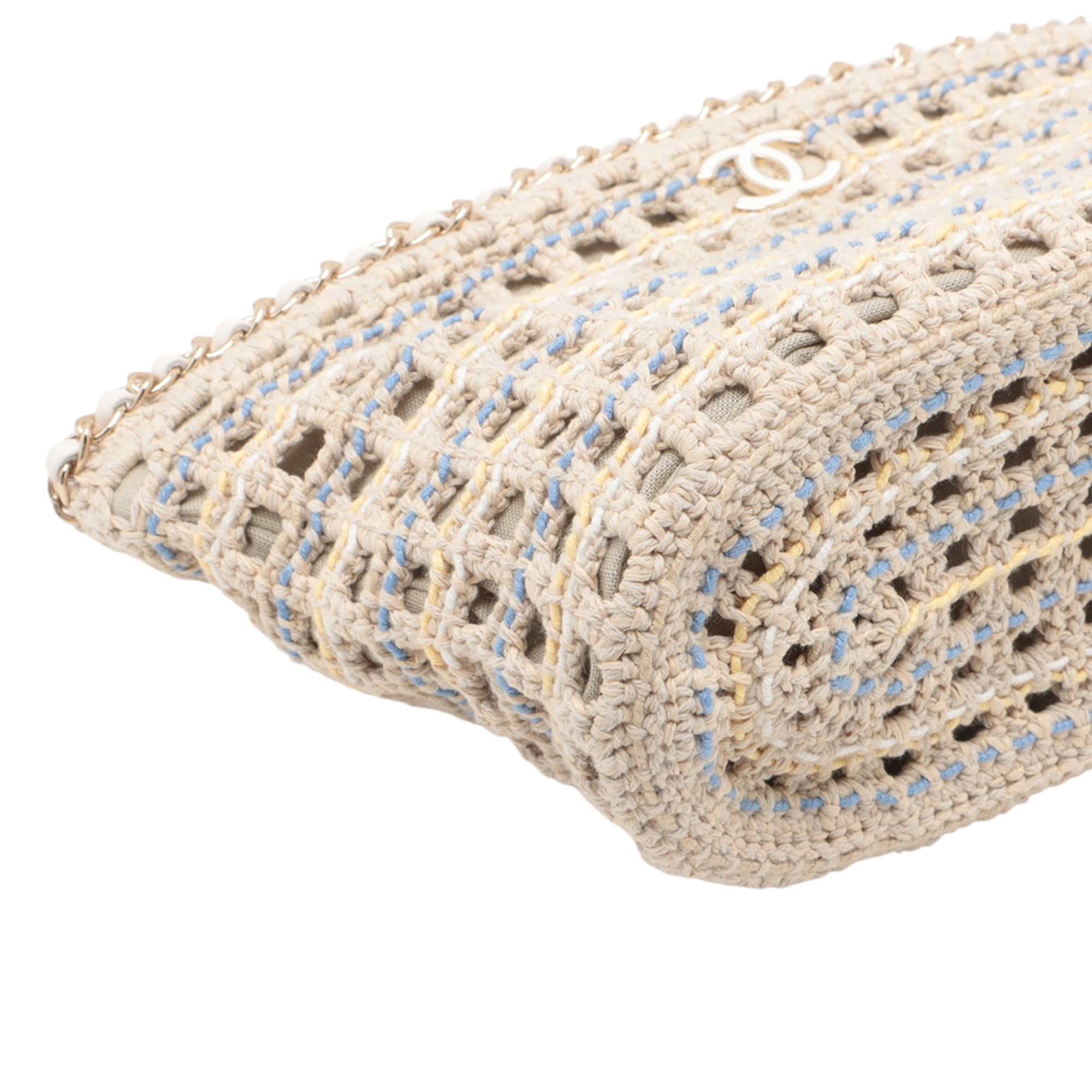 Chanel Small Cotton Crochet Le Panier Shopping Tote - image 6