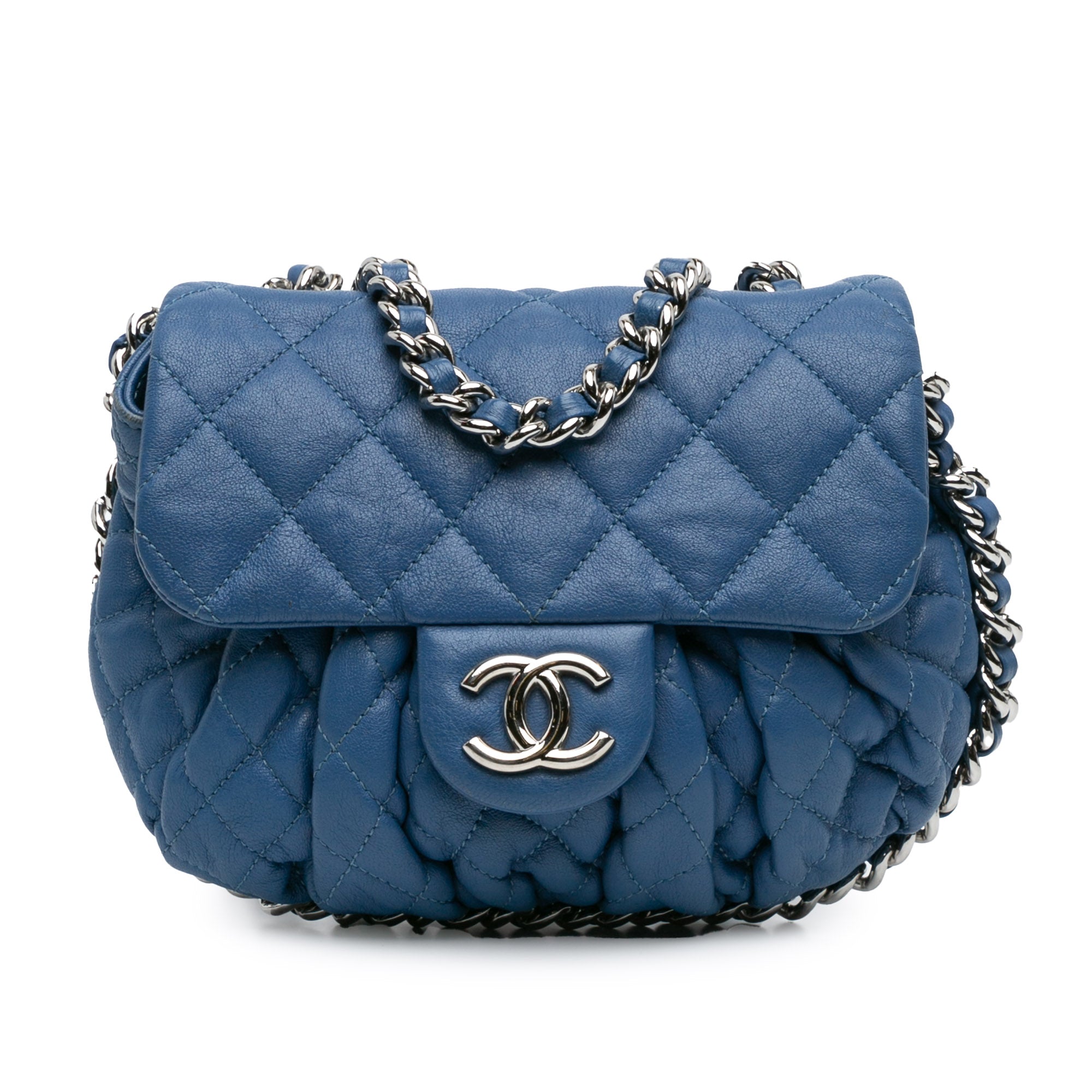 Chanel Mini CC Chain Around Lambskin Flap - image 1
