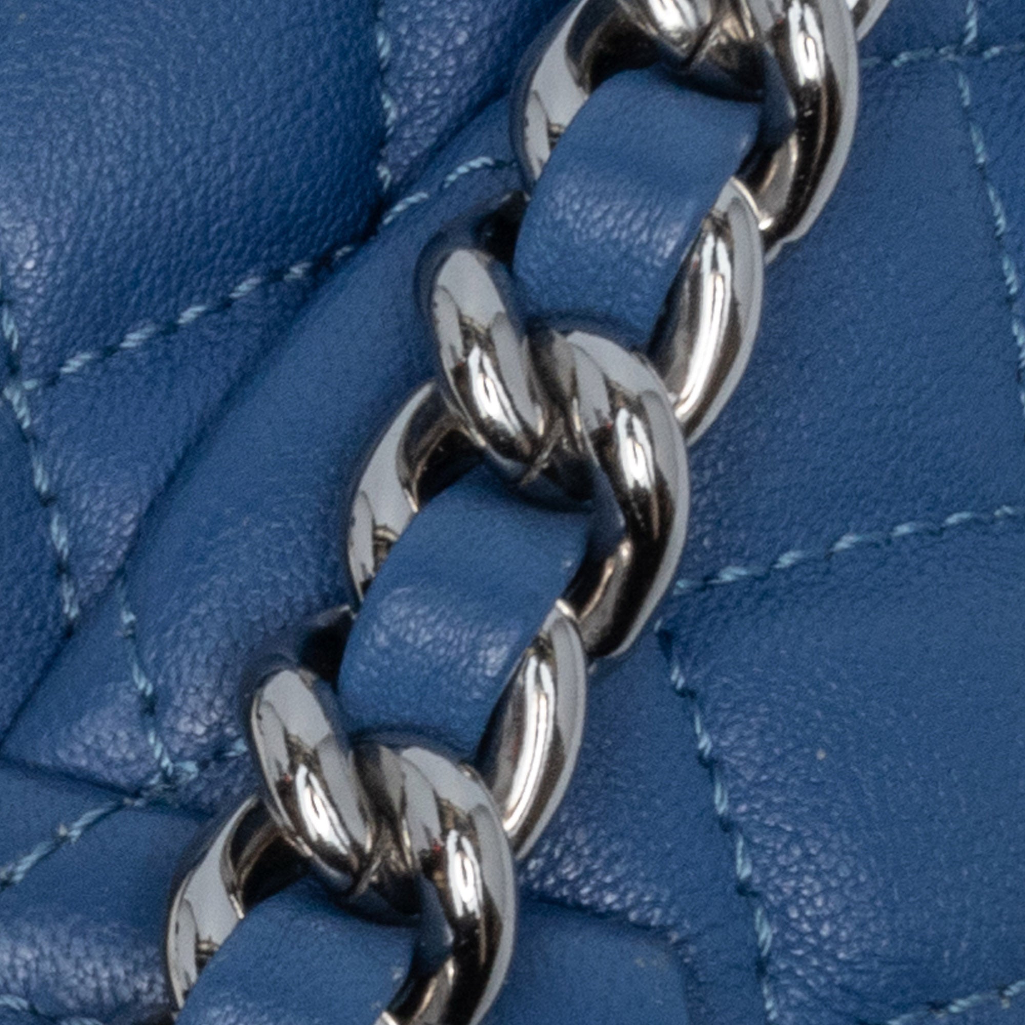 Chanel Mini CC Chain Around Lambskin Flap - image 10