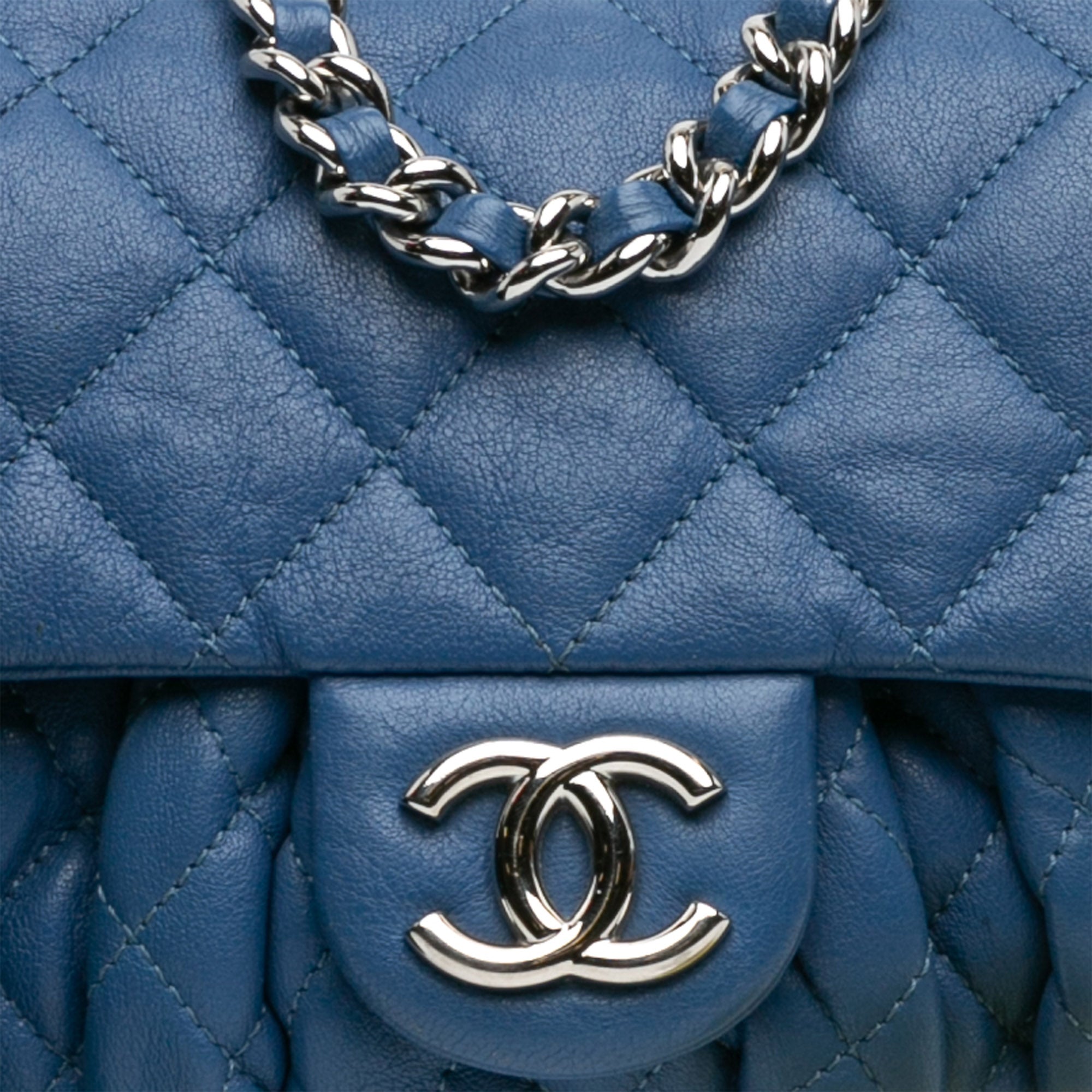 Chanel Mini CC Chain Around Lambskin Flap - image 9