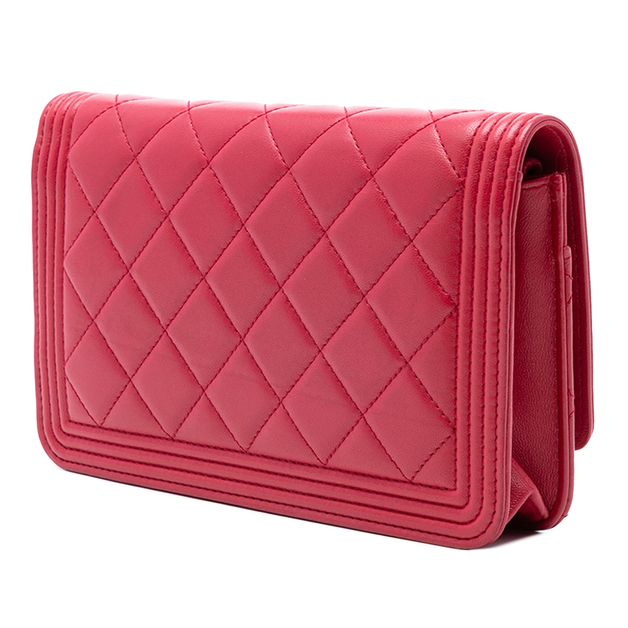 Chanel Quilted Lambskin Boy Wallet On Chain - image 2