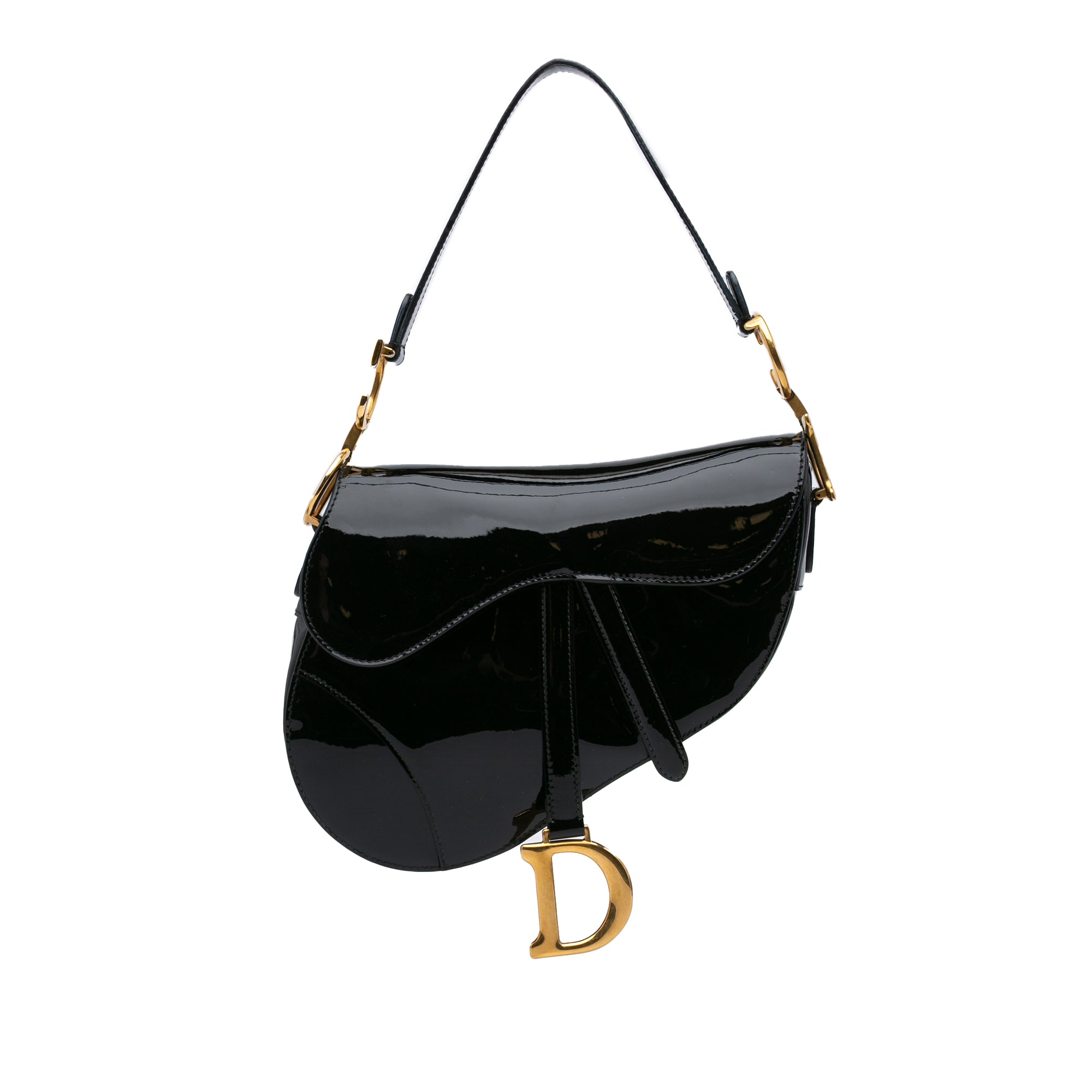 Dior Patent Saddle Bag - image 1