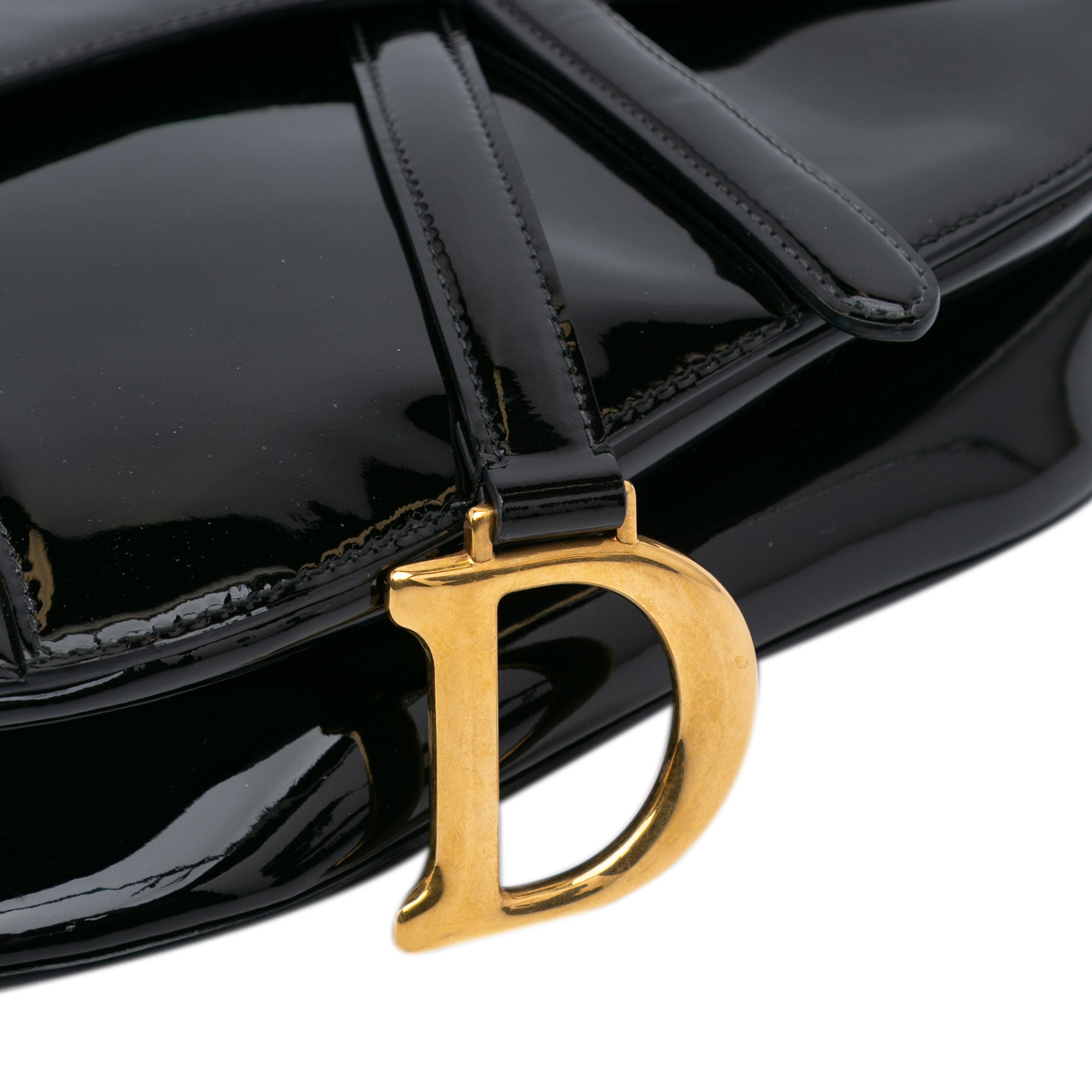 Dior Patent Saddle Bag - image 8