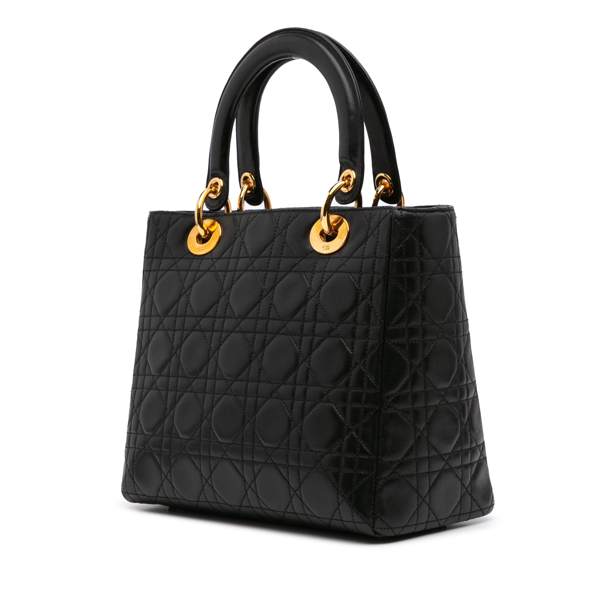 Dior Medium Lambskin Cannage Lady Dior - image 2