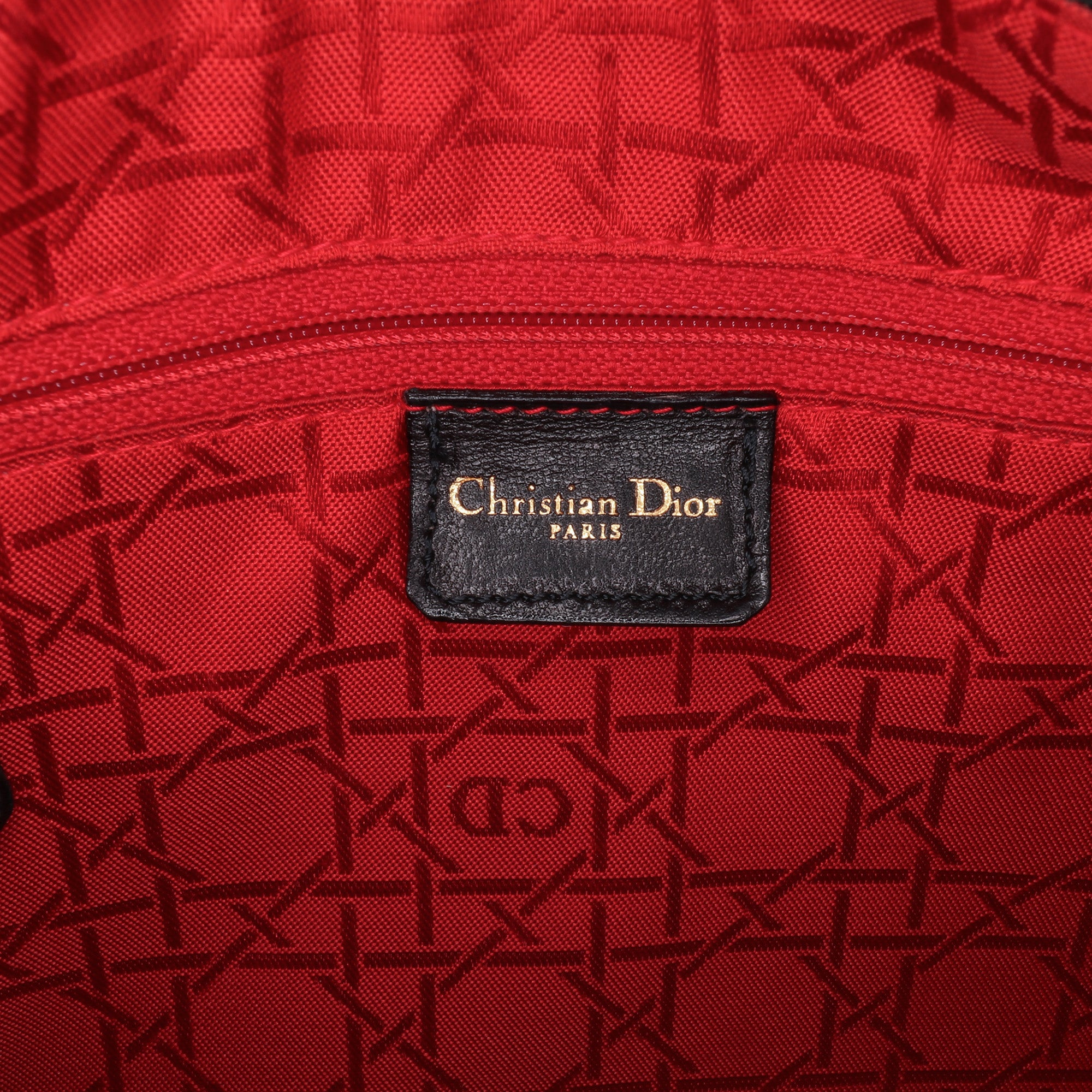 Dior Medium Lambskin Cannage Lady Dior - image 5