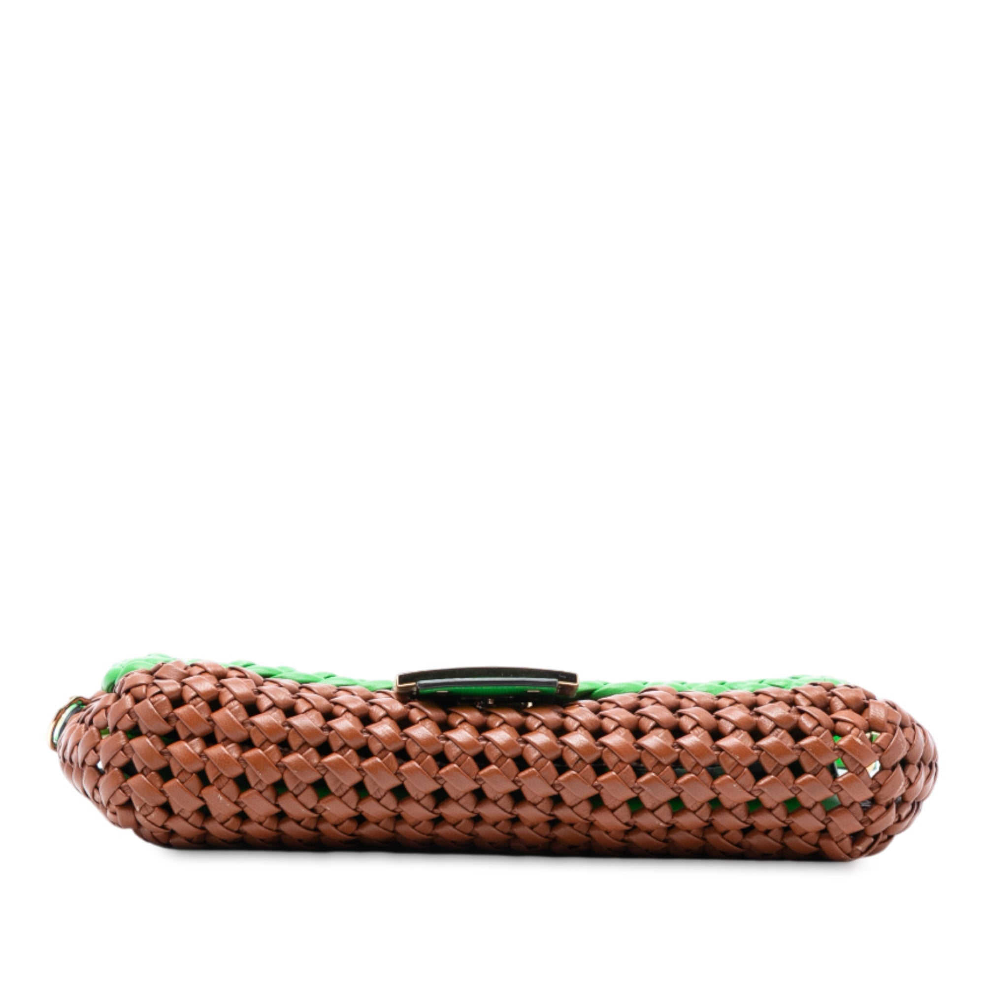 Fendi Medium Woven Leather Baguette Bag - image 3