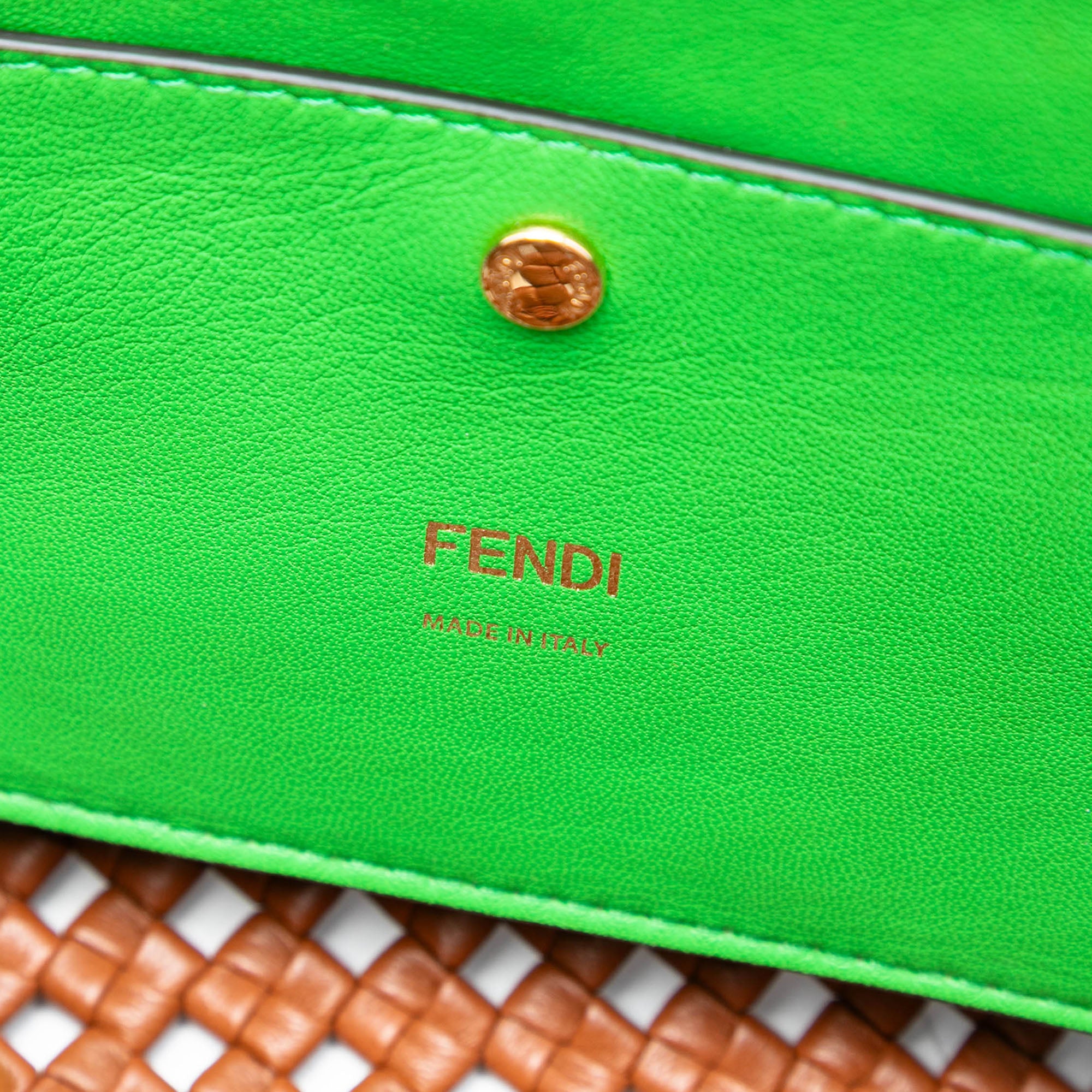 Fendi Medium Woven Leather Baguette Bag - image 6