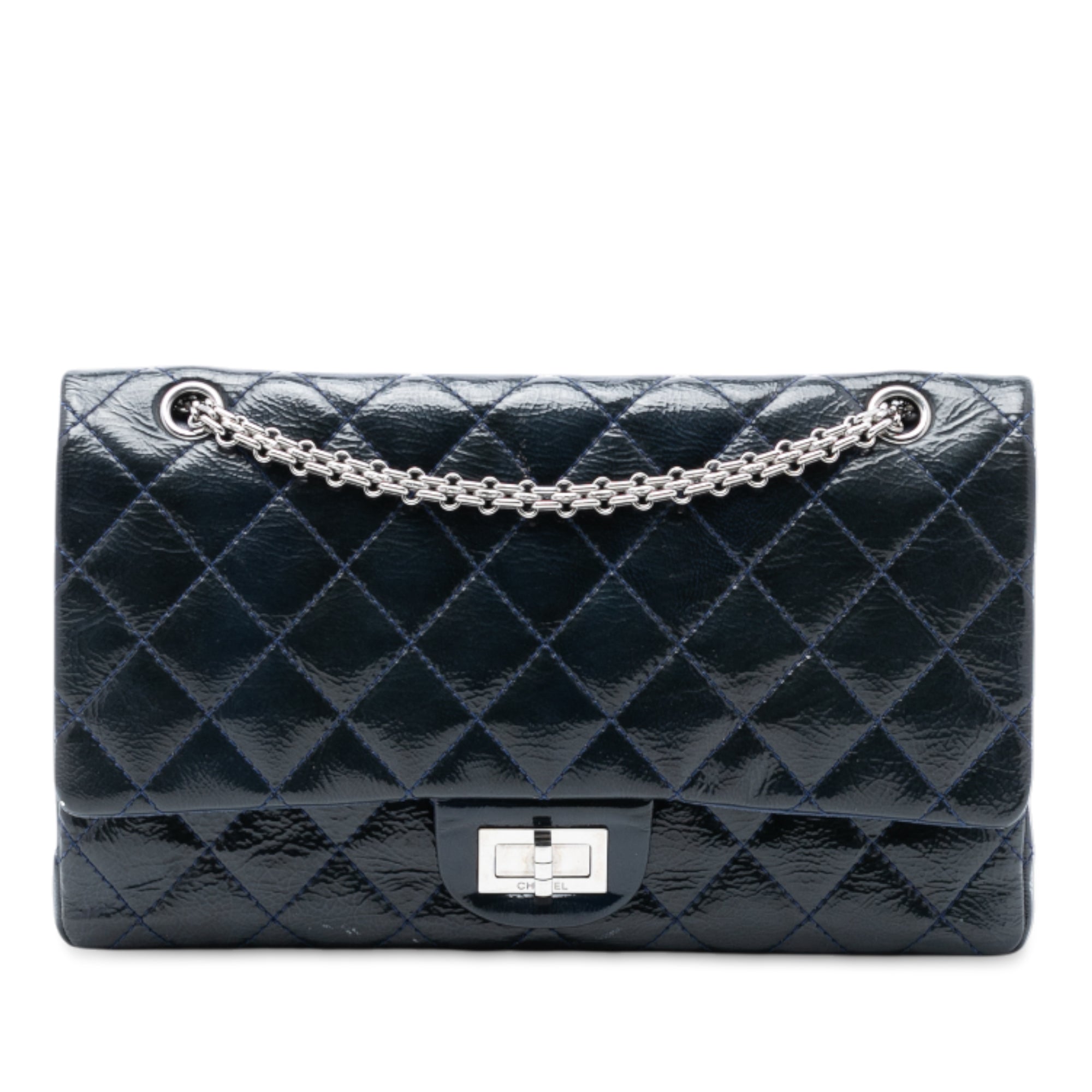 Chanel Quilted Distressed Patent Reissue 2.55 Double Flap 227 - image 1