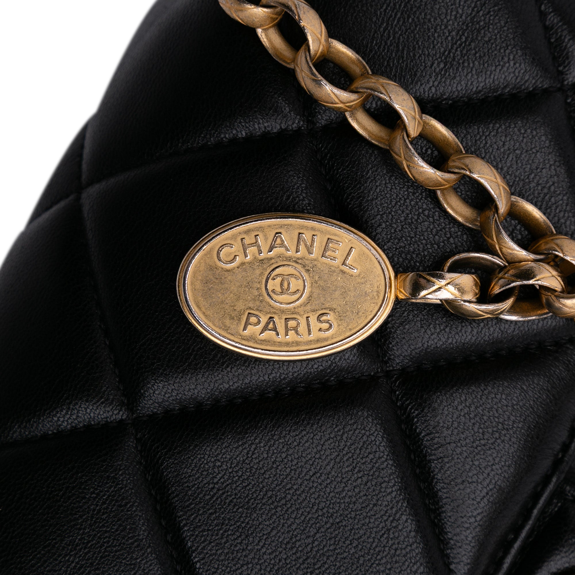 Chanel Mini Square Quilted Lambskin Bijoux Logo Chain Flap - image 10