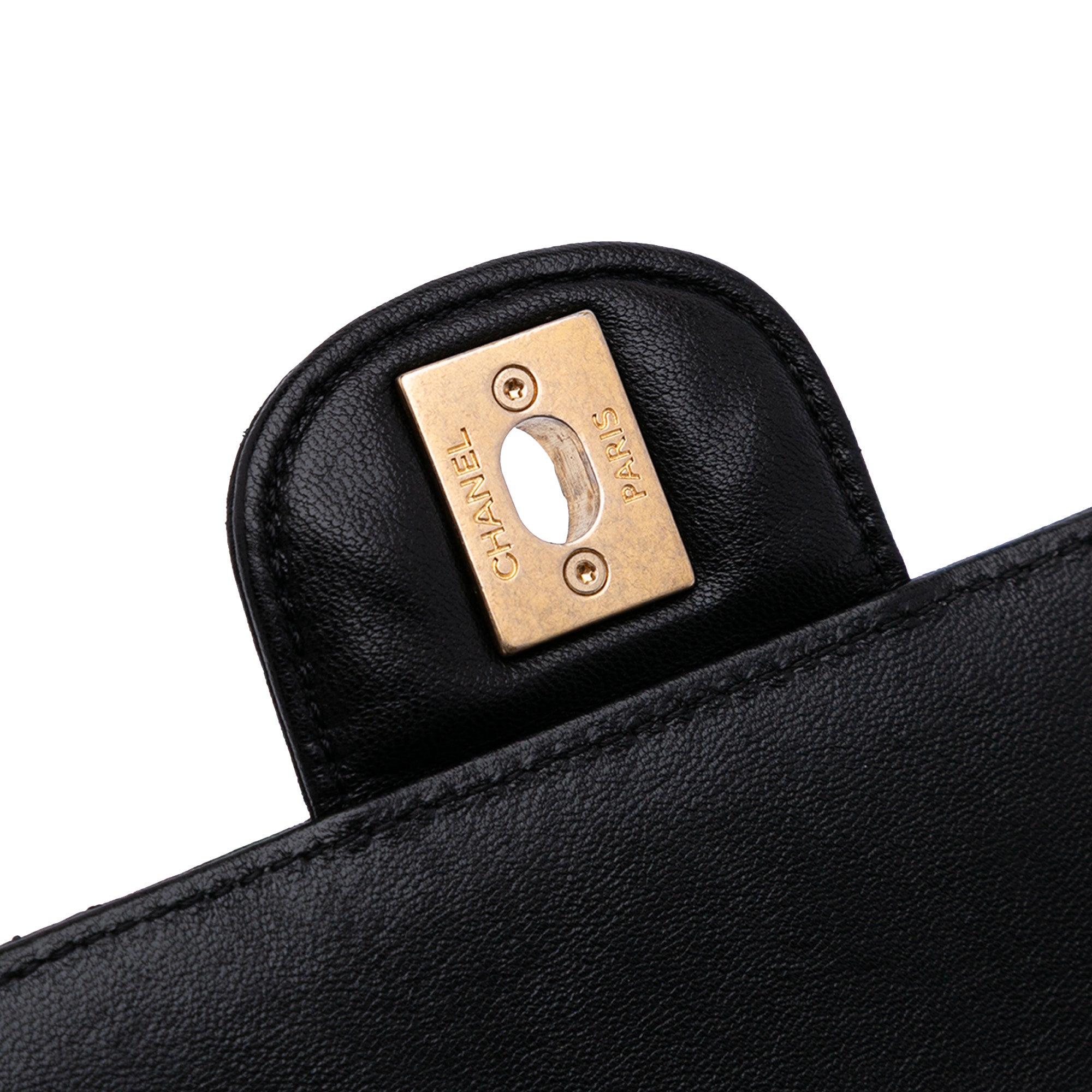 Chanel Mini Square Quilted Lambskin Bijoux Logo Chain Flap - image 8