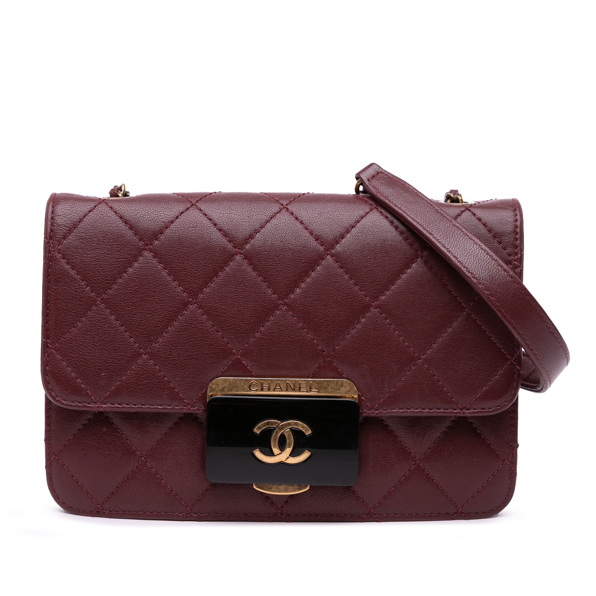 Chanel Mini Lambskin Beauty Lock Flap - image 1