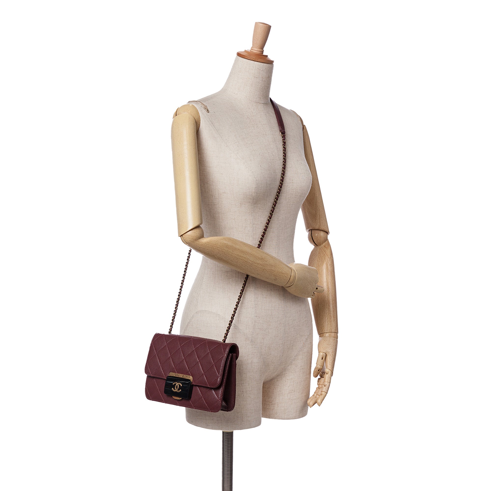 Chanel Mini Lambskin Beauty Lock Flap - image 9