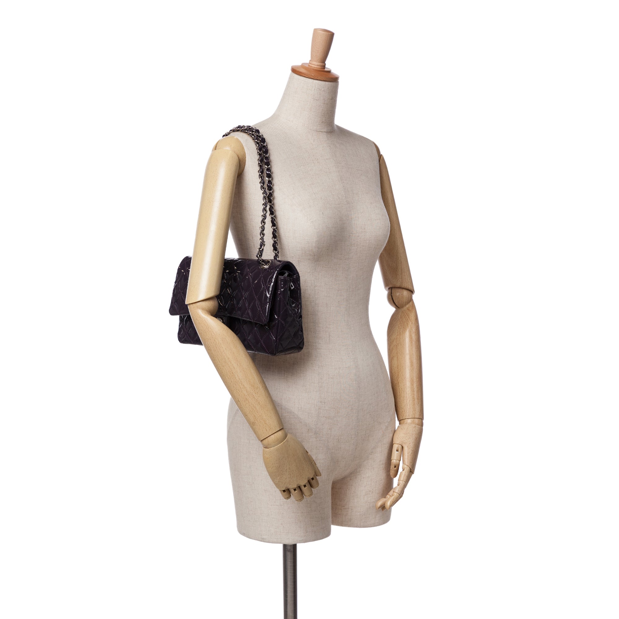 Chanel Medium Classic Patent Double Flap - image 9