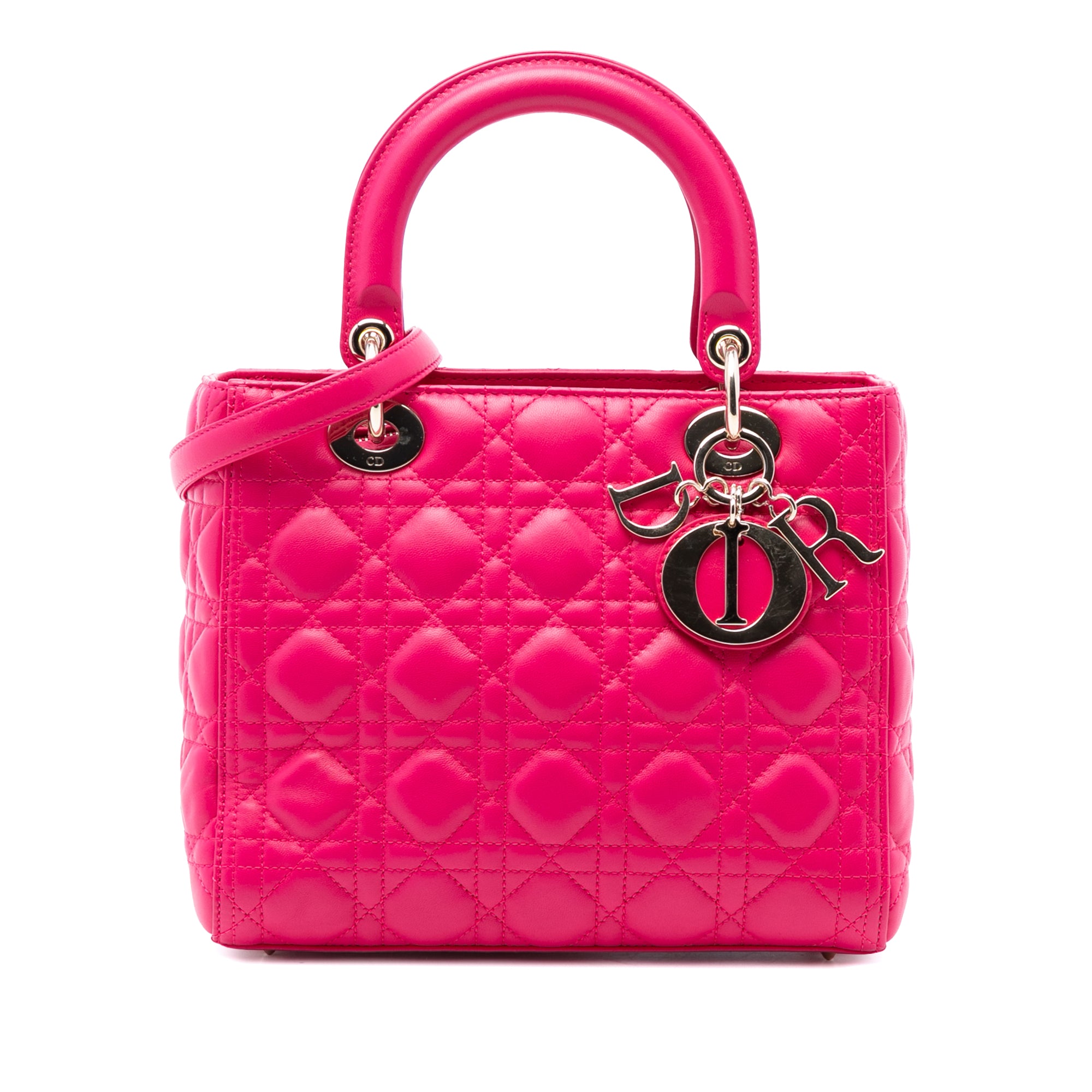 Dior Medium Lambskin Cannage Lady Dior - image 1