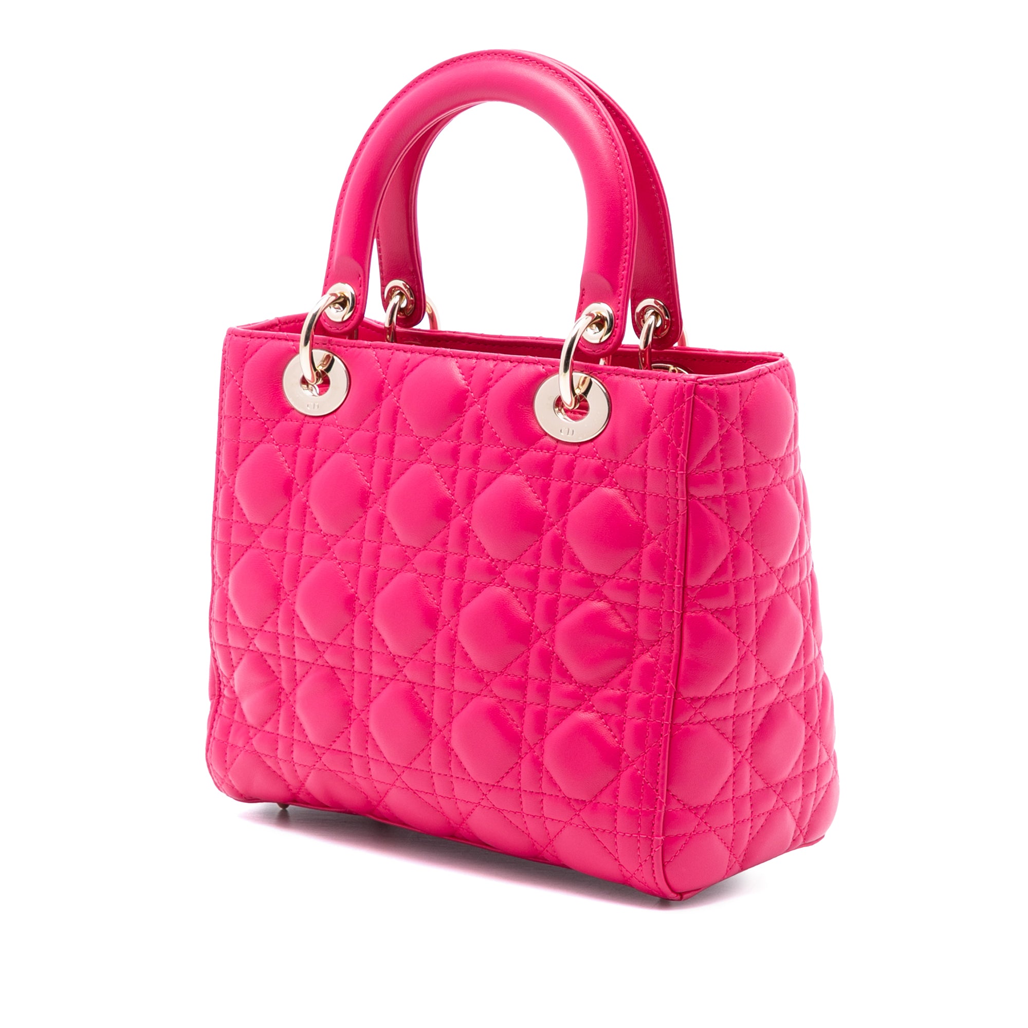 Dior Medium Lambskin Cannage Lady Dior - image 2