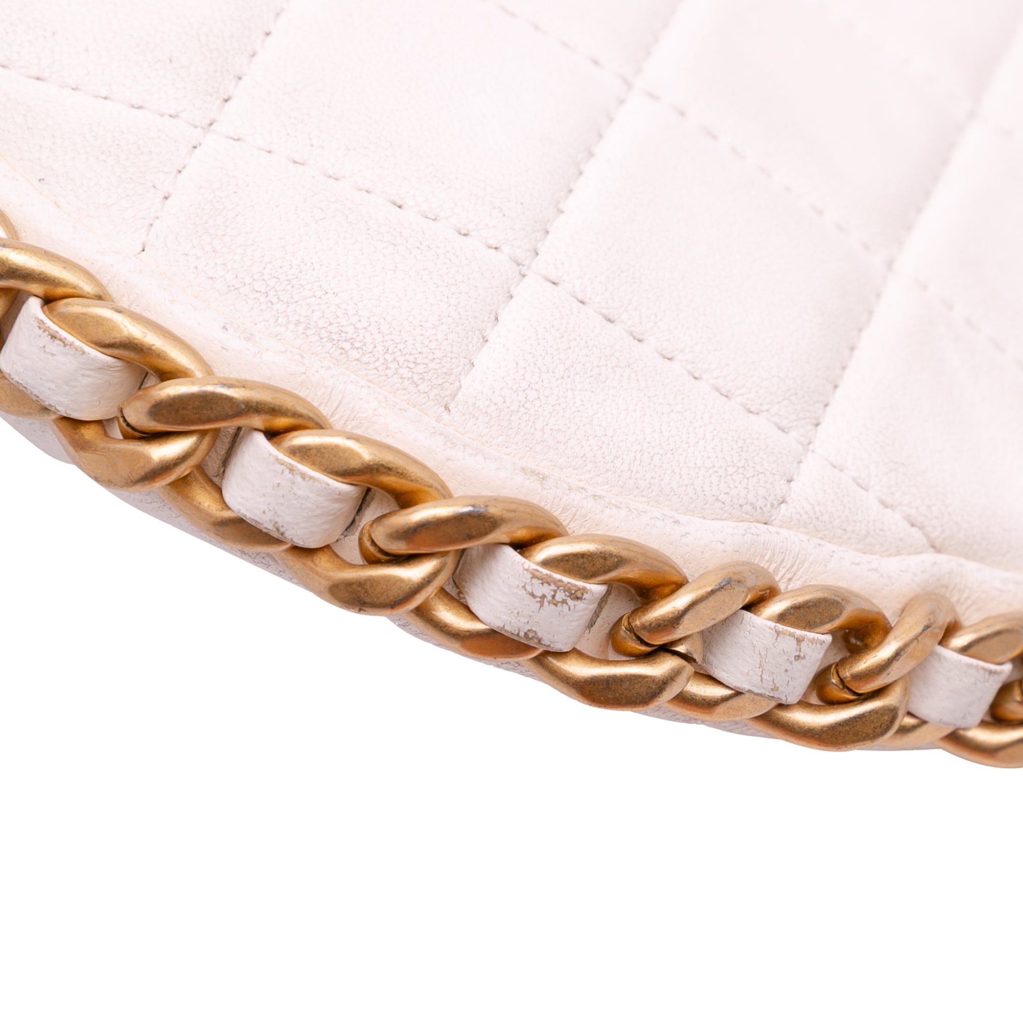 Chanel Large Shiny Crumpled Quilted Lambskin Trendy Chain Around Hobo - image 10