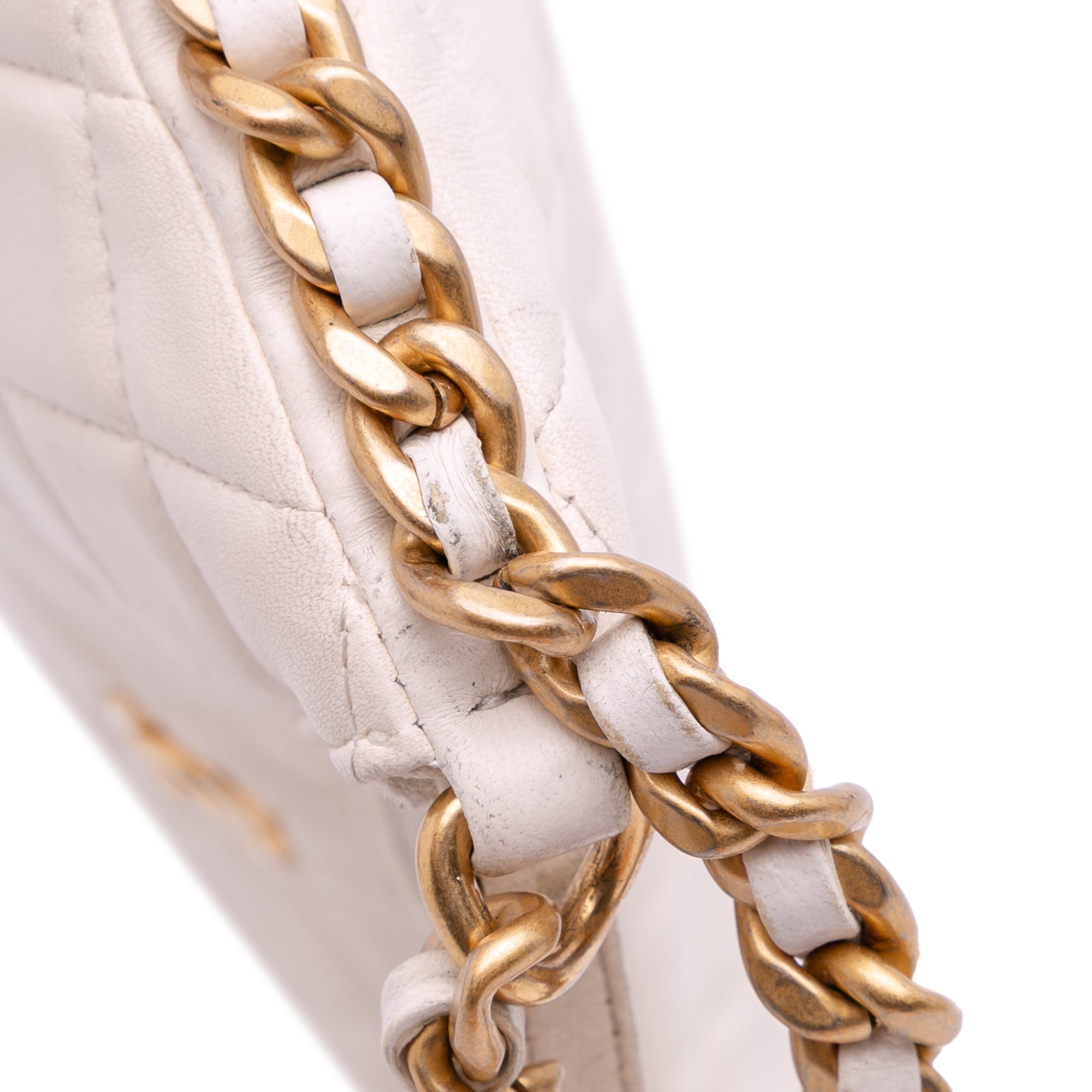 Chanel Large Shiny Crumpled Quilted Lambskin Trendy Chain Around Hobo - image 11