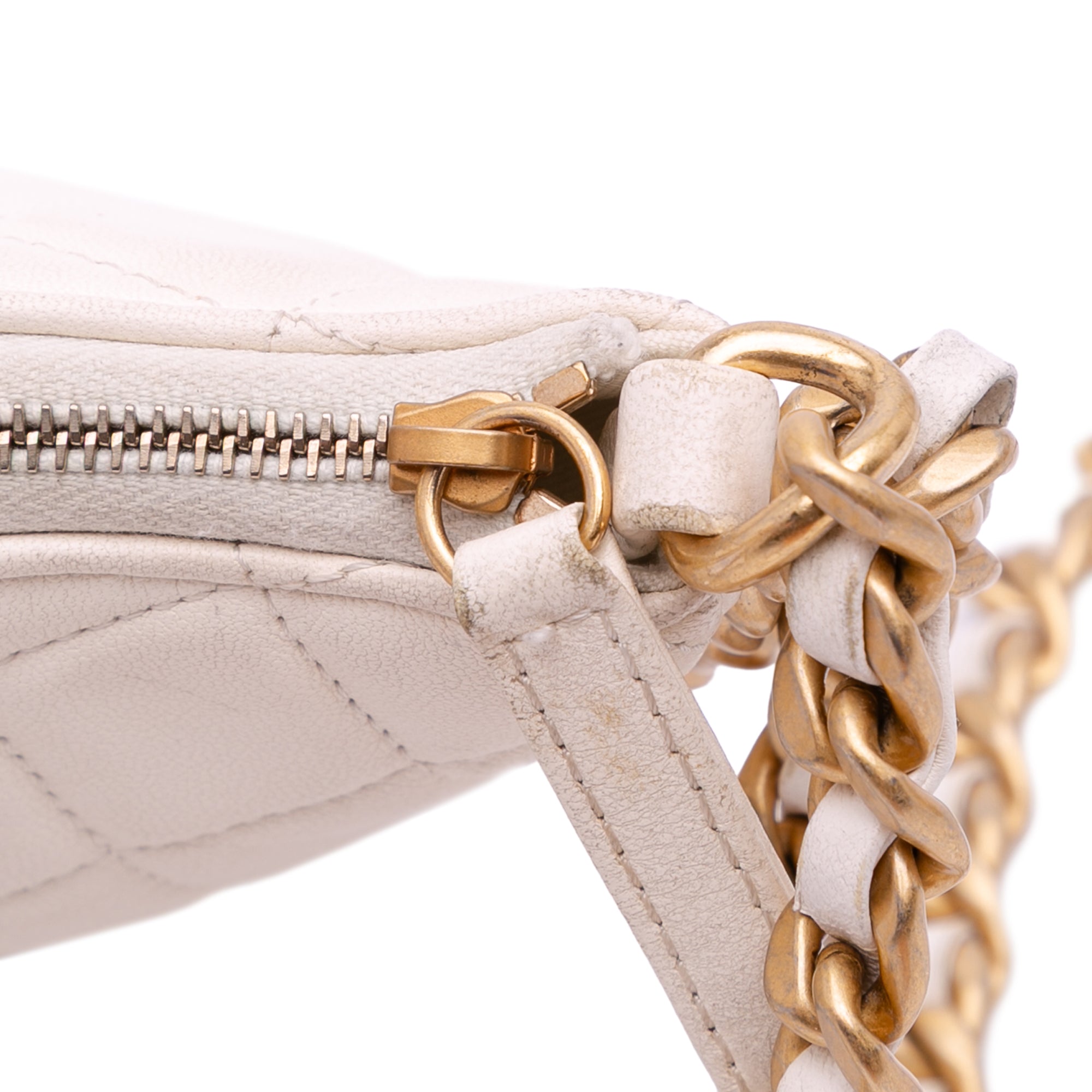 Chanel Large Shiny Crumpled Quilted Lambskin Trendy Chain Around Hobo - image 7