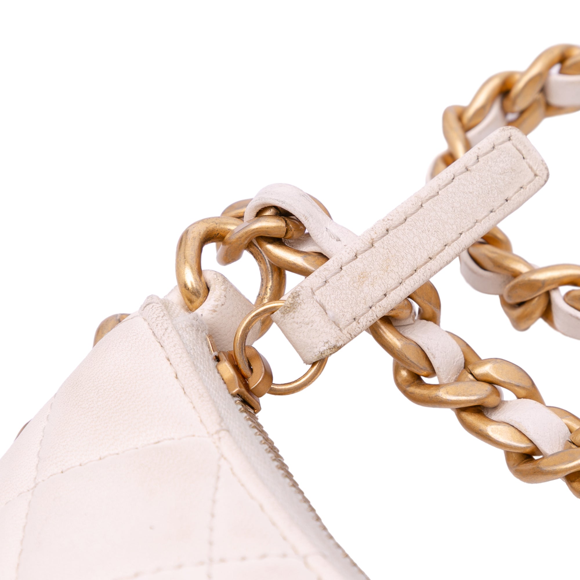 Chanel Large Shiny Crumpled Quilted Lambskin Trendy Chain Around Hobo - image 8