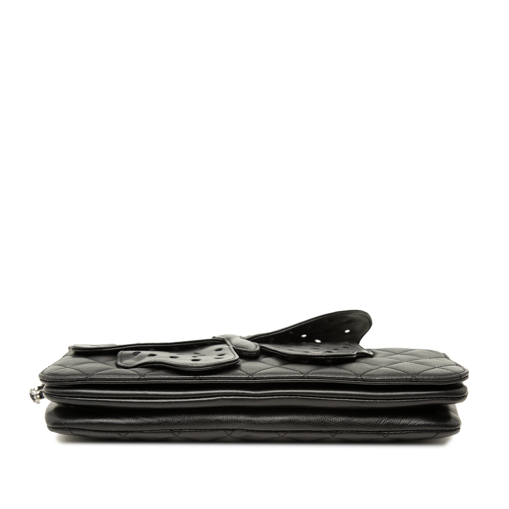 Chanel Quilted Lambskin Butterfly Clutch With Chain - image 3
