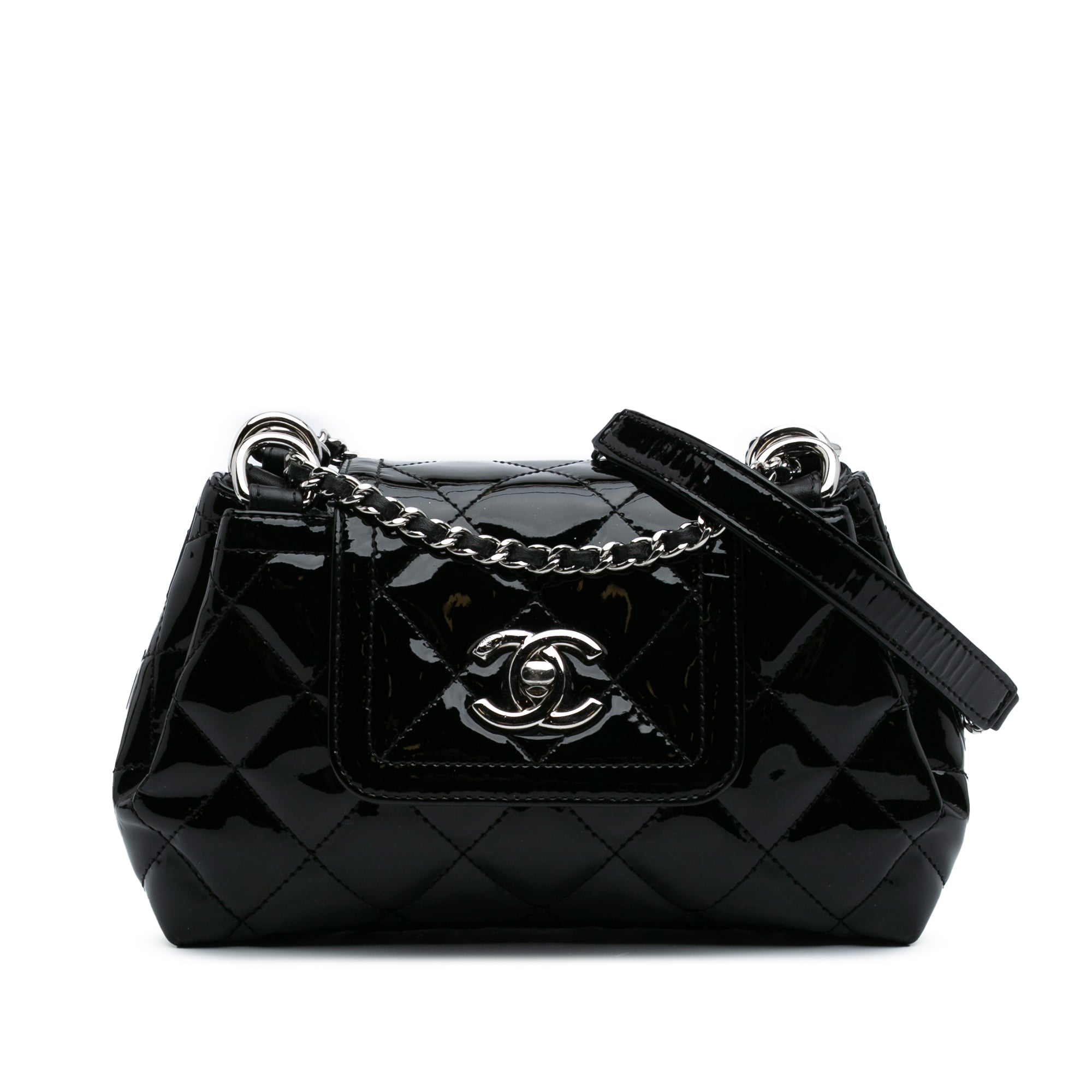 Chanel Small Quilted Patent Coco Shine Accordion Flap - image 1