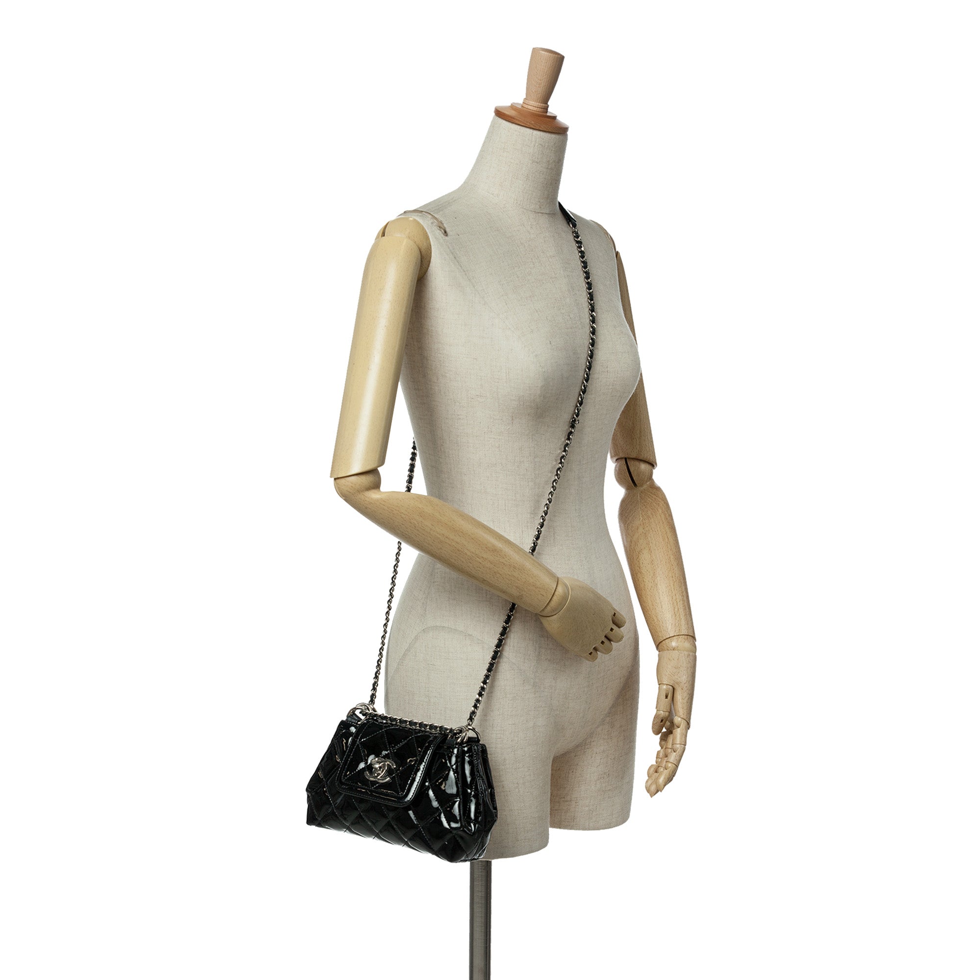 Chanel Small Quilted Patent Coco Shine Accordion Flap - image 9