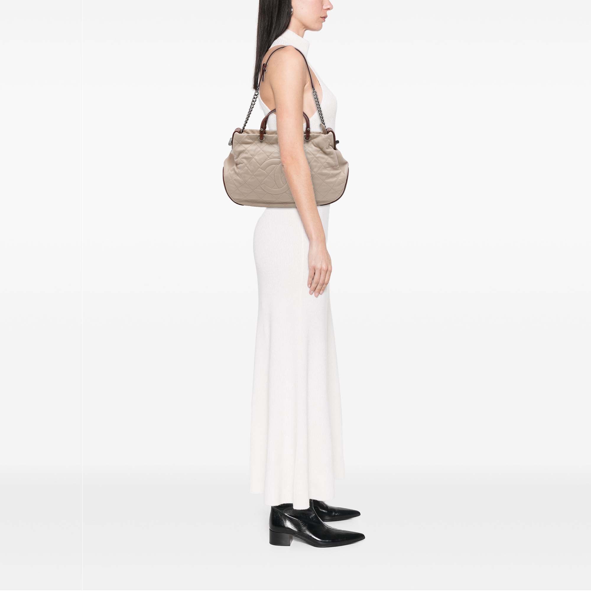 Chanel Quilted Lambskin Country Chic Satchel - image 6
