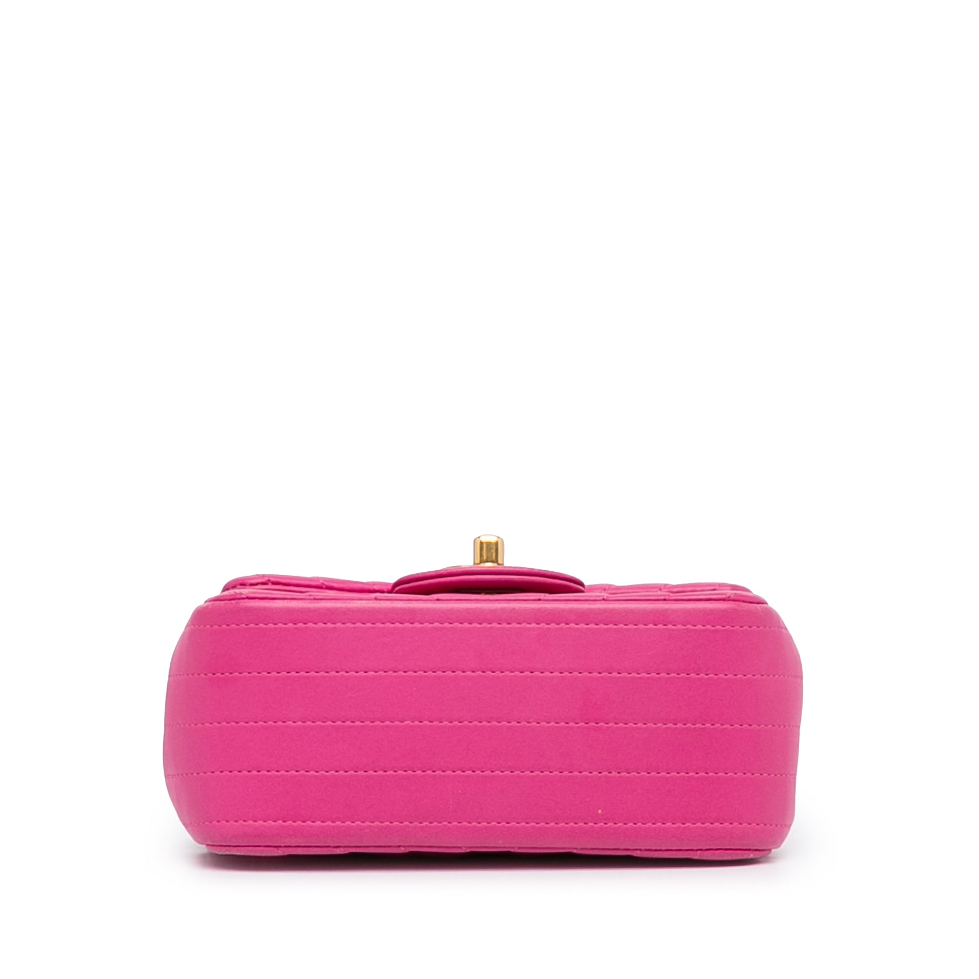 Chanel Mini Square Classic Chevron Lambskin Single Flap - image 5