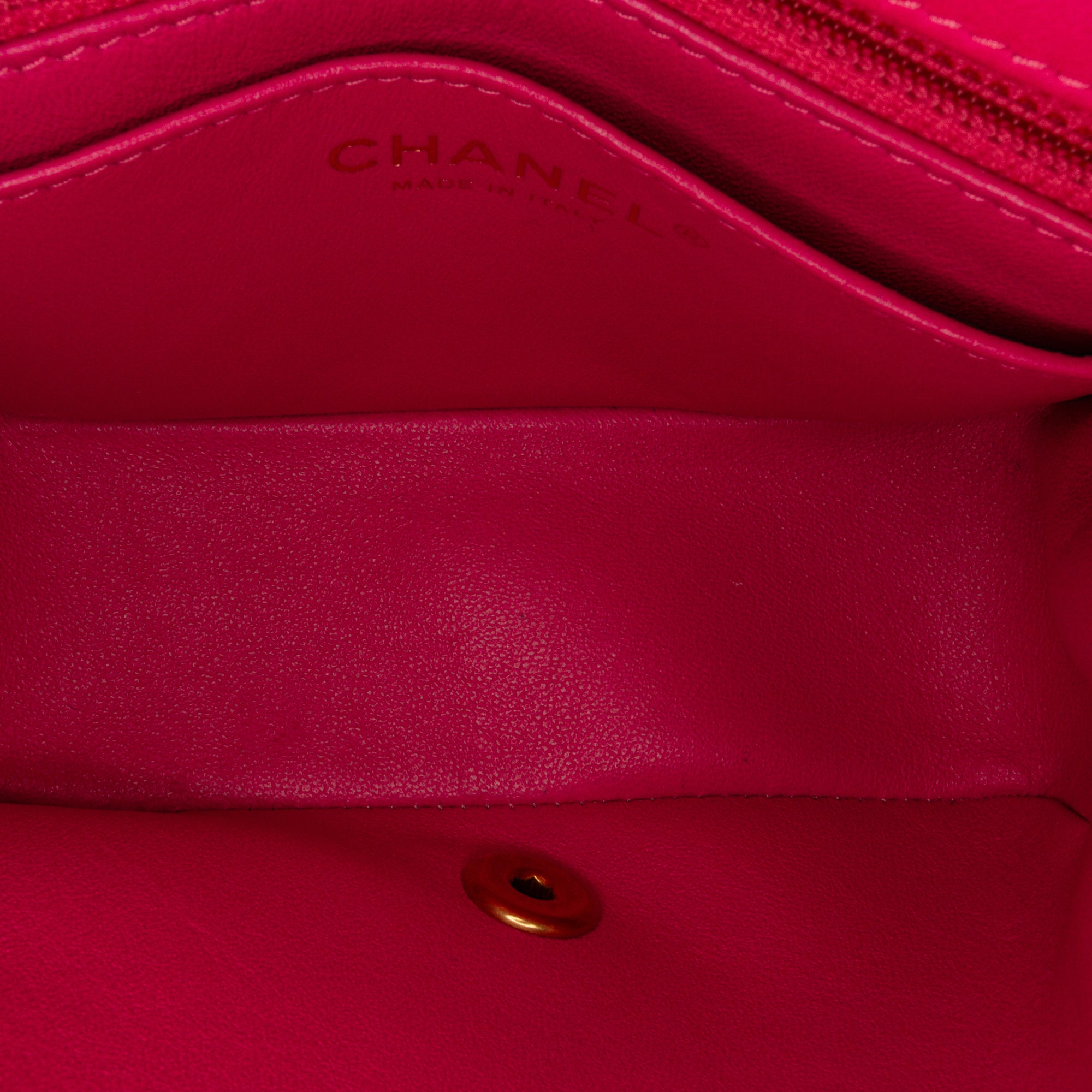 Chanel Mini Square Classic Chevron Lambskin Single Flap - image 6