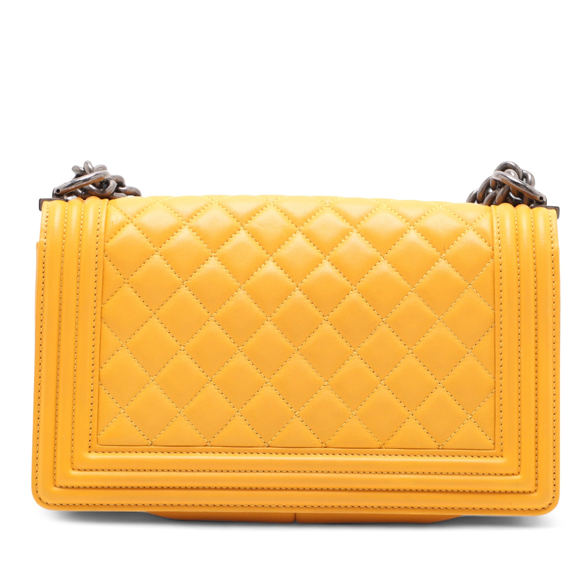 Chanel Old Medium Quilted Lambskin Boy Flap - image 2