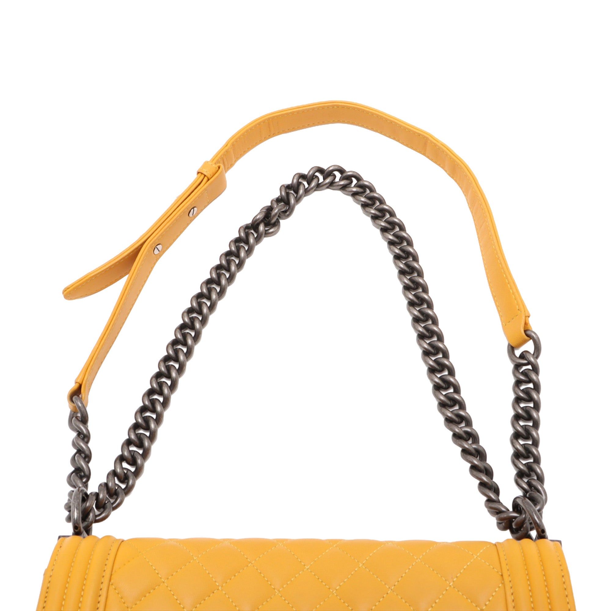 Chanel Old Medium Quilted Lambskin Boy Flap - image 9