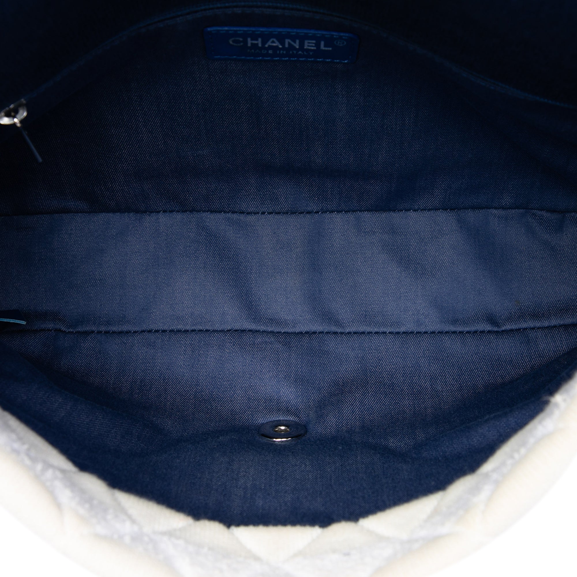 Chanel Jumbo Stripe Jersey Felt and Rope Flap - image 4