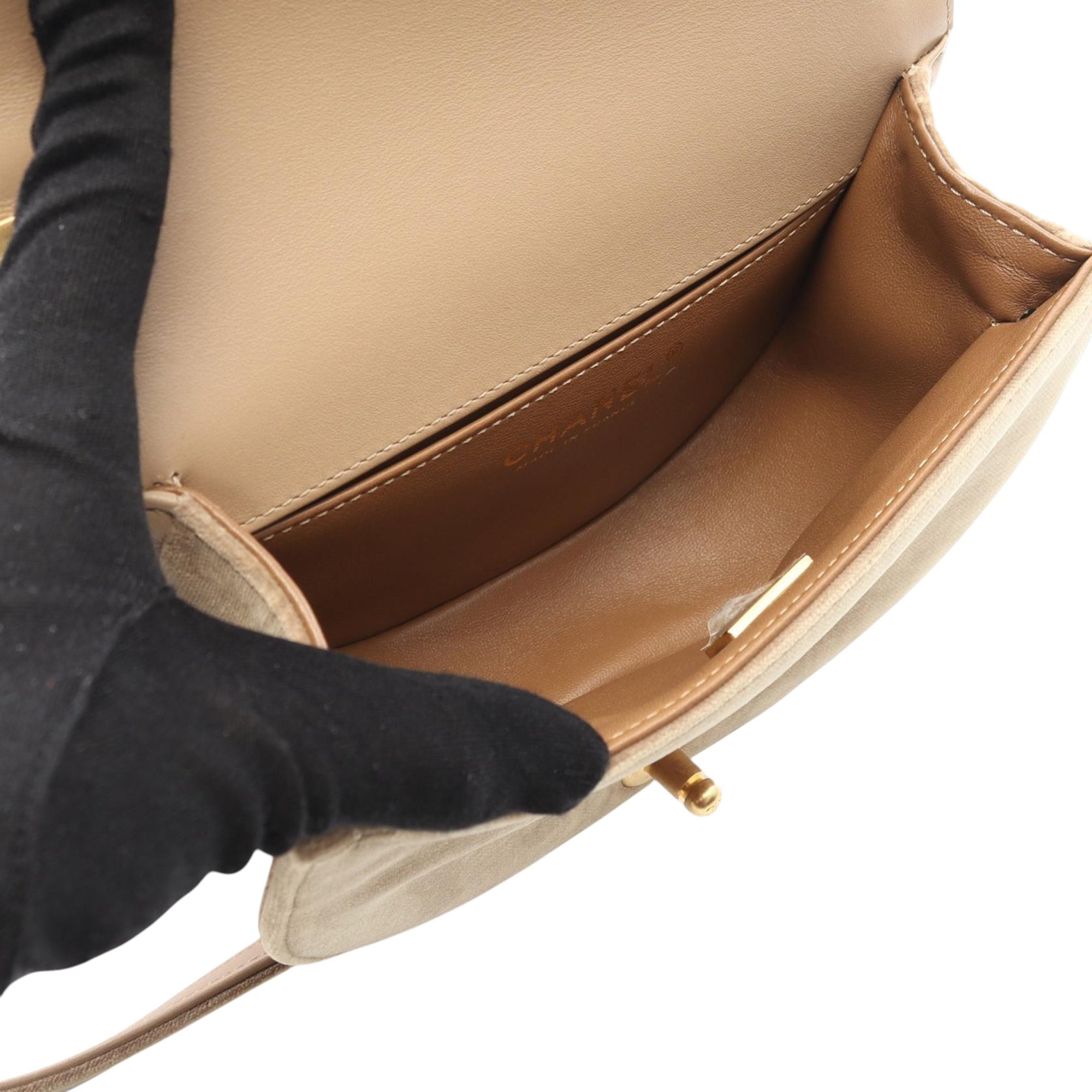 Chanel Small Quilted Velvet Boy Messenger Bag - image 3