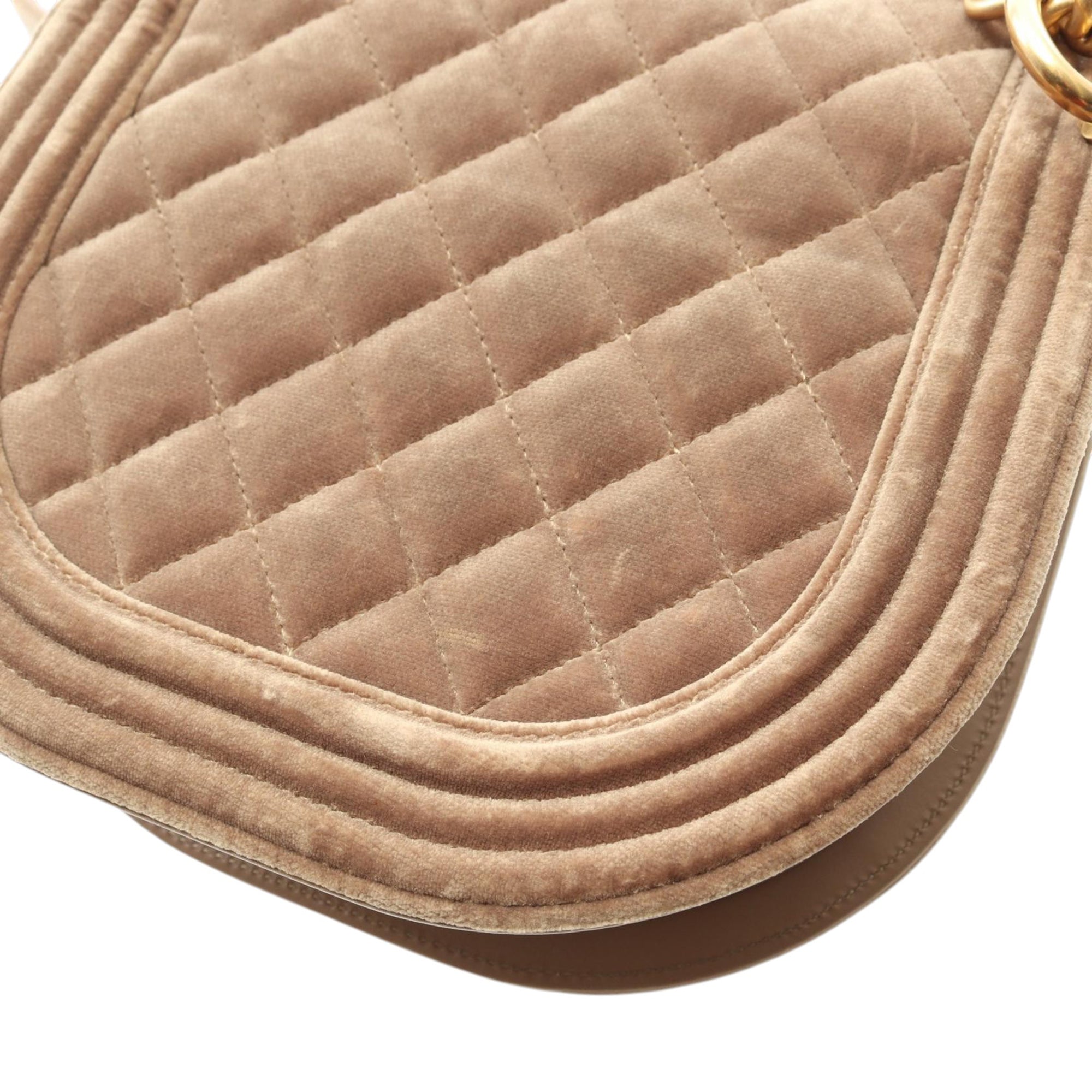 Chanel Small Quilted Velvet Boy Messenger Bag - image 5