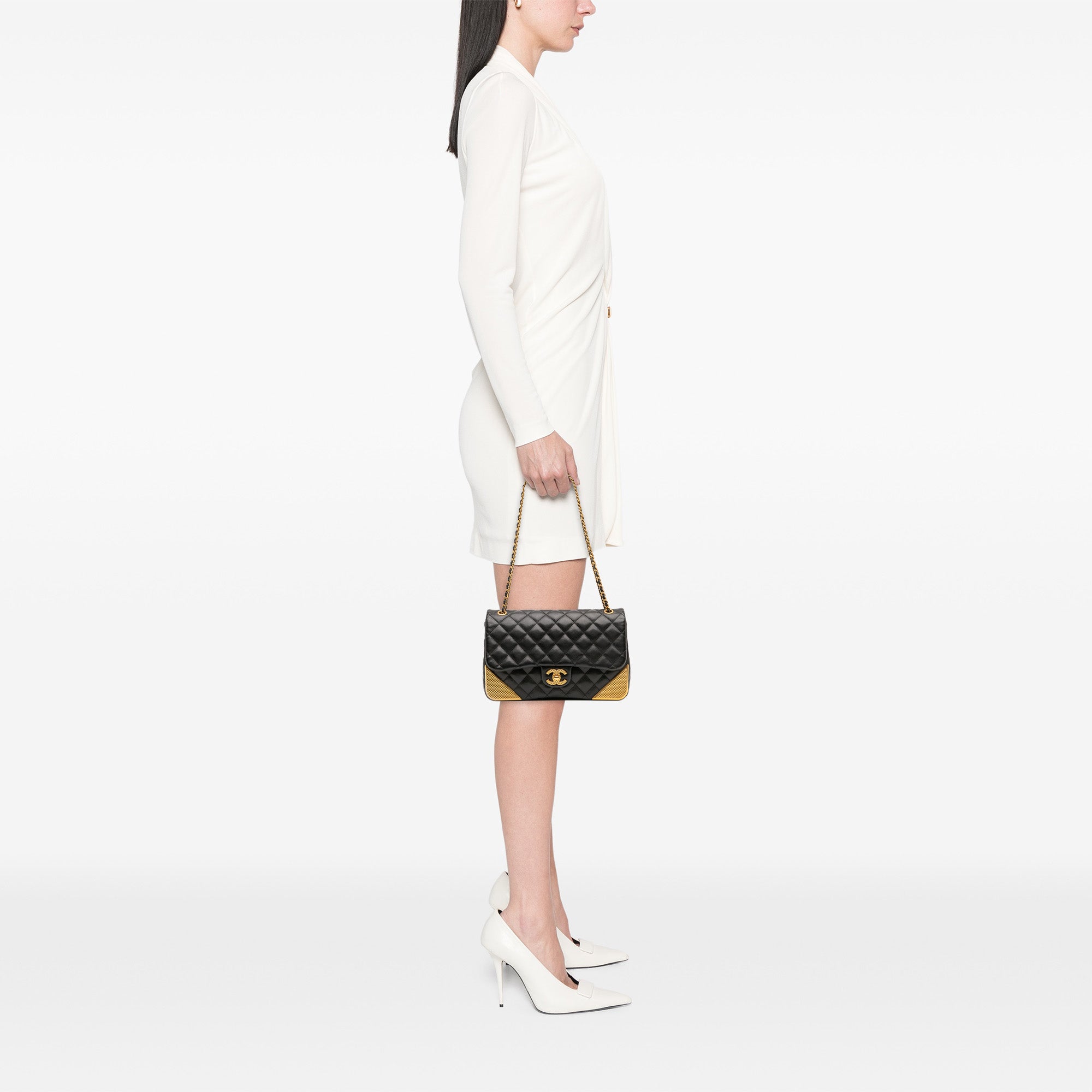 Chanel Quilted Calfskin Rock The Corner Flap - image 13