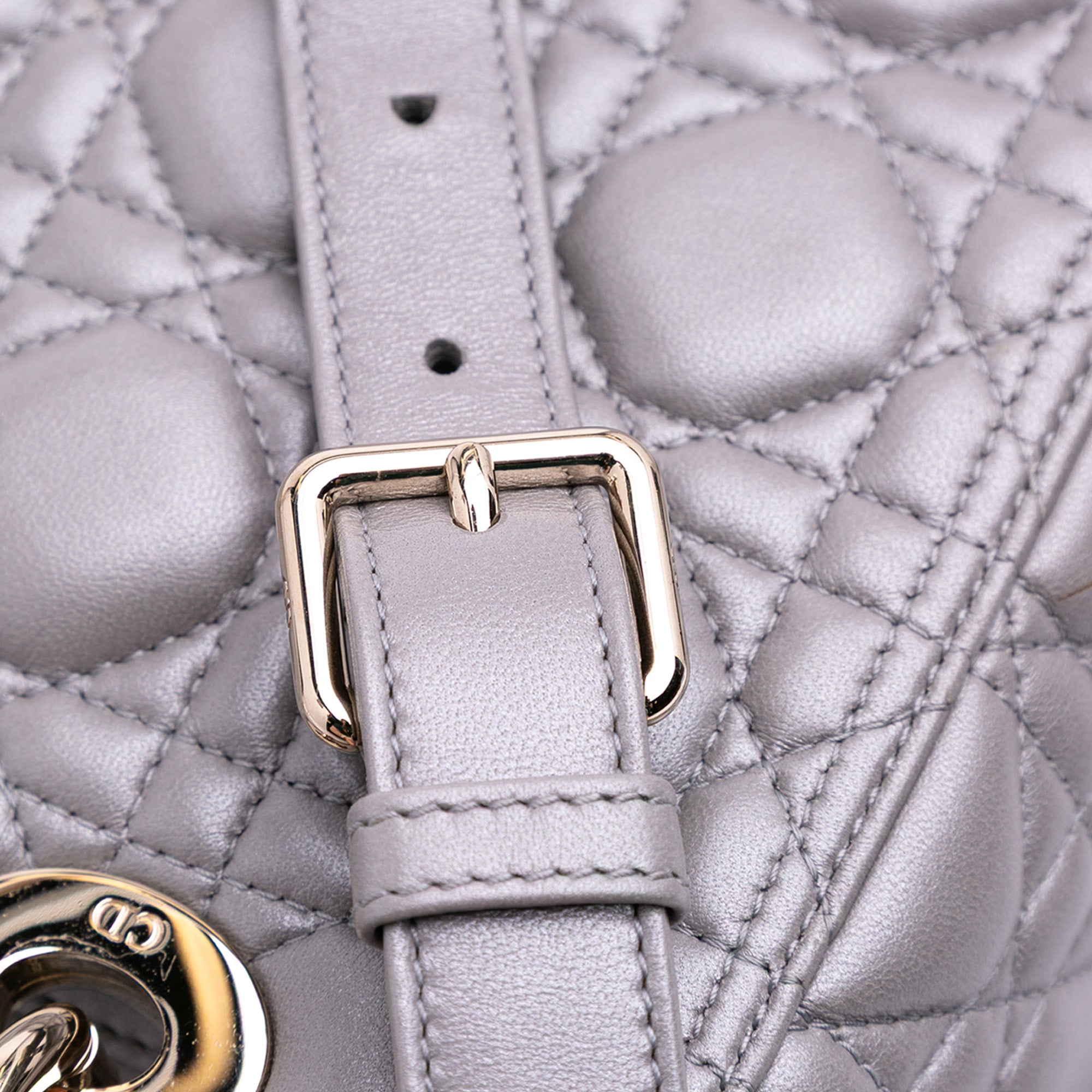 Dior Medium Pearlescent Lambskin Cannage Lady Dior - image 10