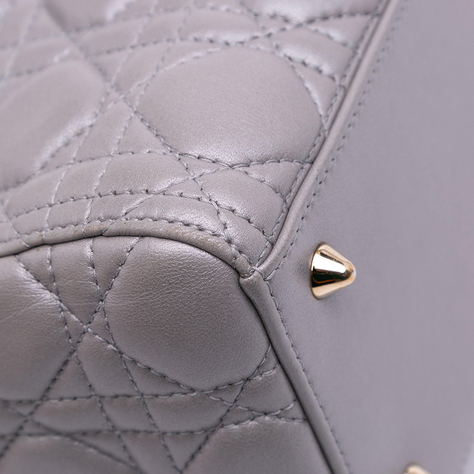 Dior Medium Pearlescent Lambskin Cannage Lady Dior - image 8