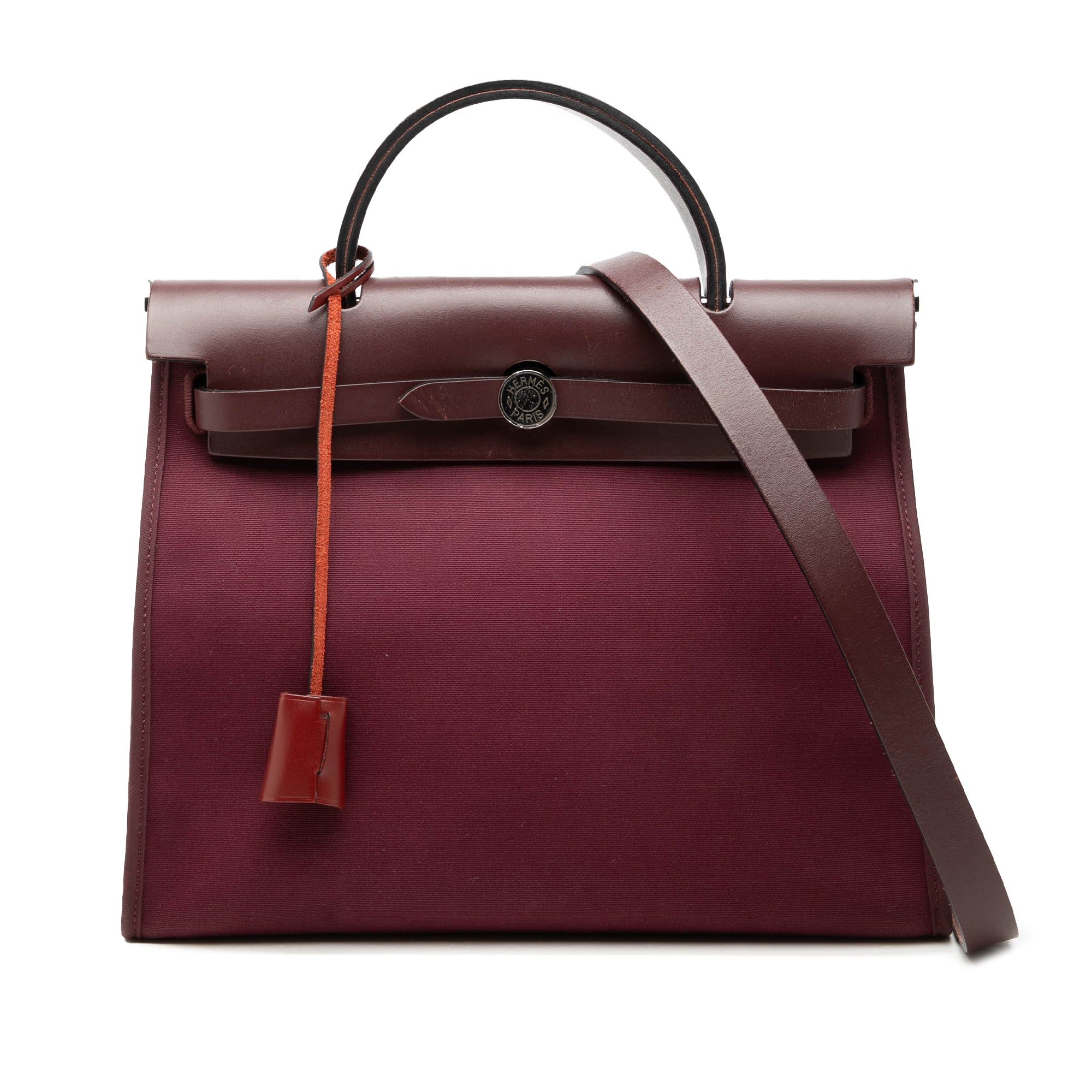 Hermès Military Toile and Vache Hunter Herbag Zip 31 - image 1