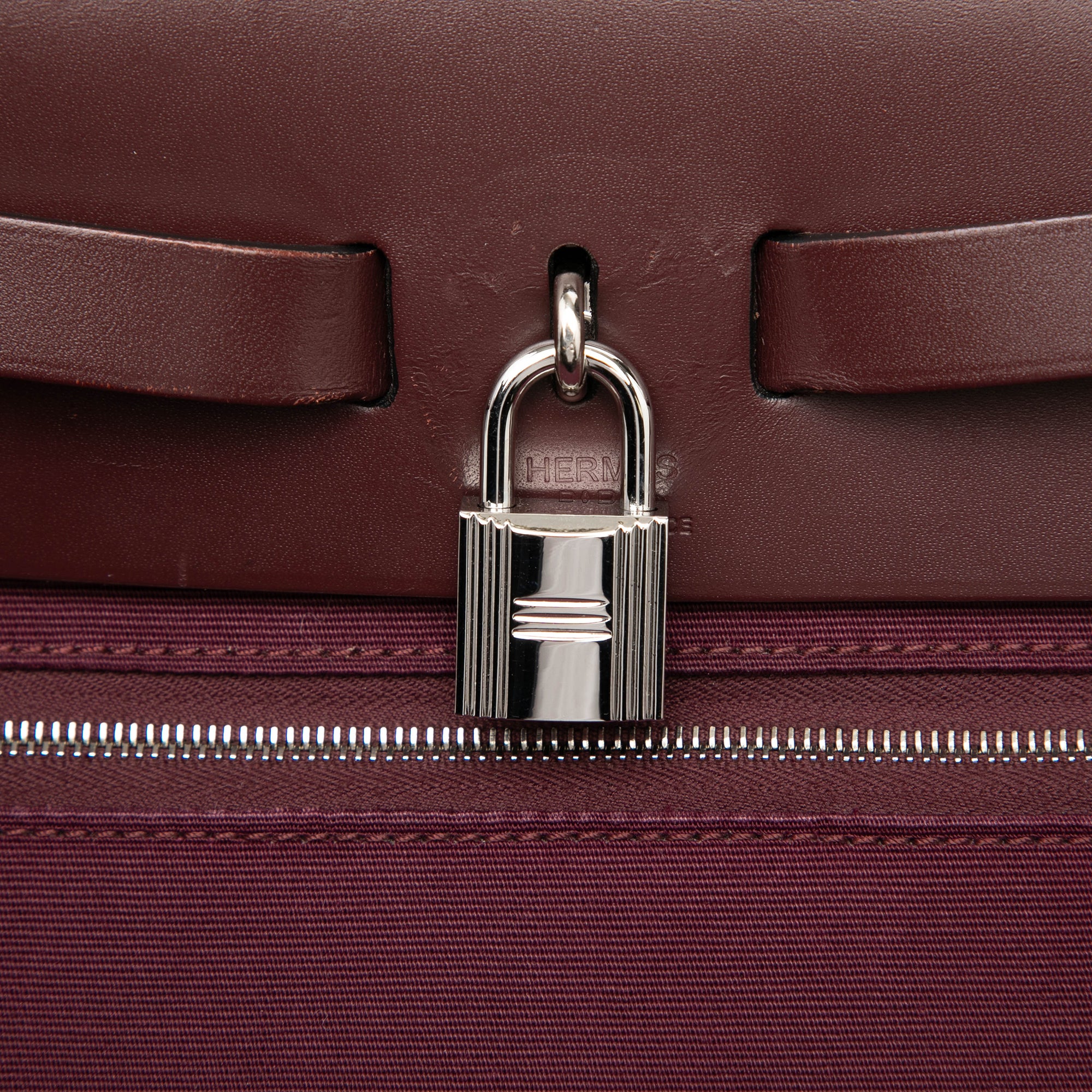 Hermès Military Toile and Vache Hunter Herbag Zip 31 - image 5