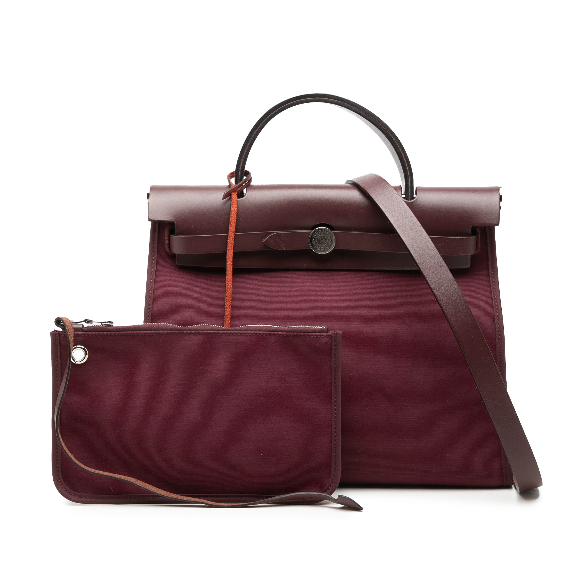 Hermès Military Toile and Vache Hunter Herbag Zip 31 - image 9