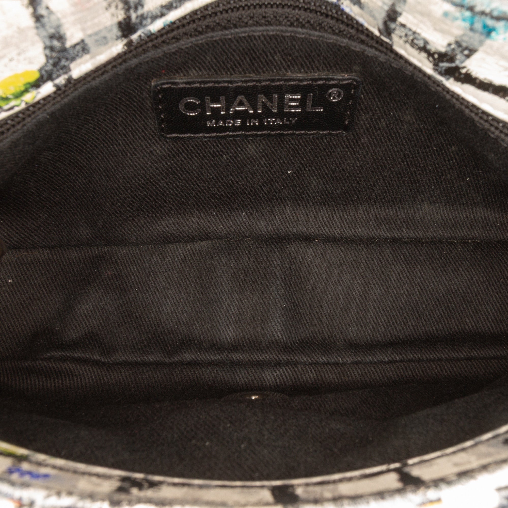 Chanel Mini Rectangular Calfskin Hand Painted Graffiti Flap - image 4
