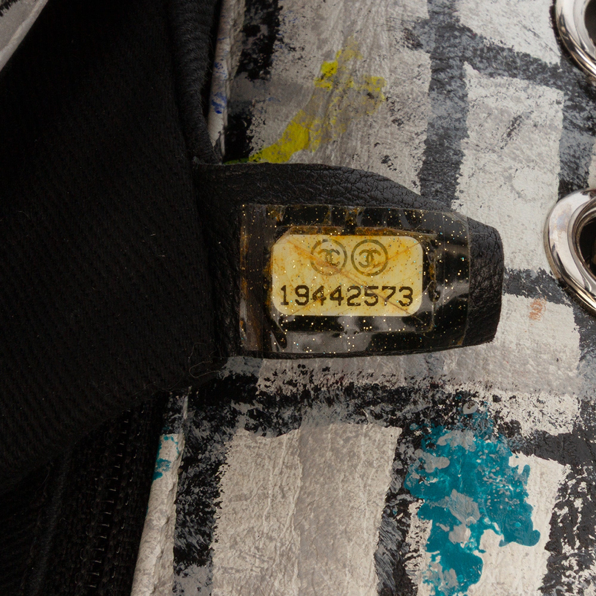 Chanel Mini Rectangular Calfskin Hand Painted Graffiti Flap - image 6
