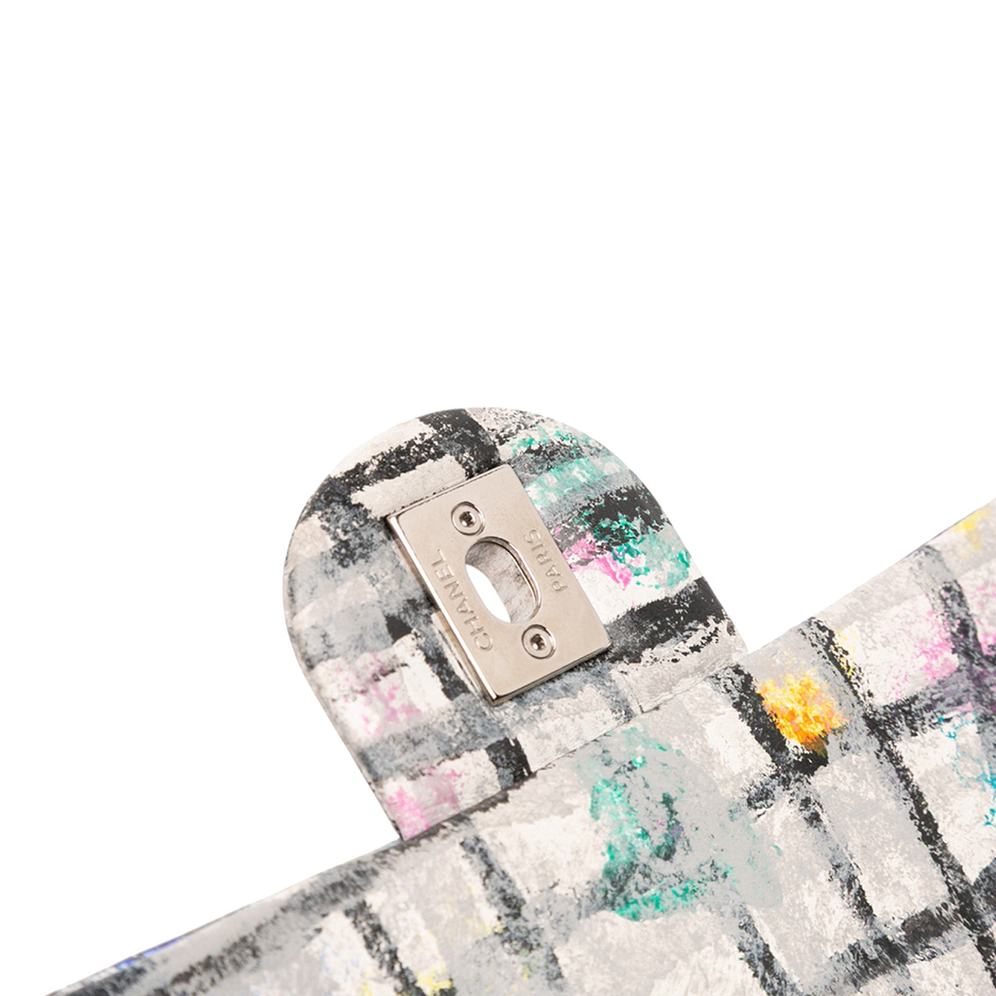 Chanel Mini Rectangular Calfskin Hand Painted Graffiti Flap - image 7