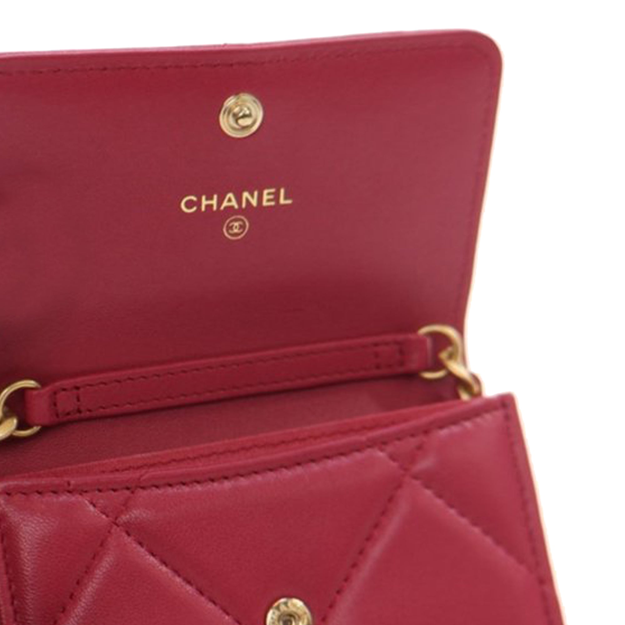 Chanel Quilted Lambskin Chanel 19 Card Holder On Chain - image 11