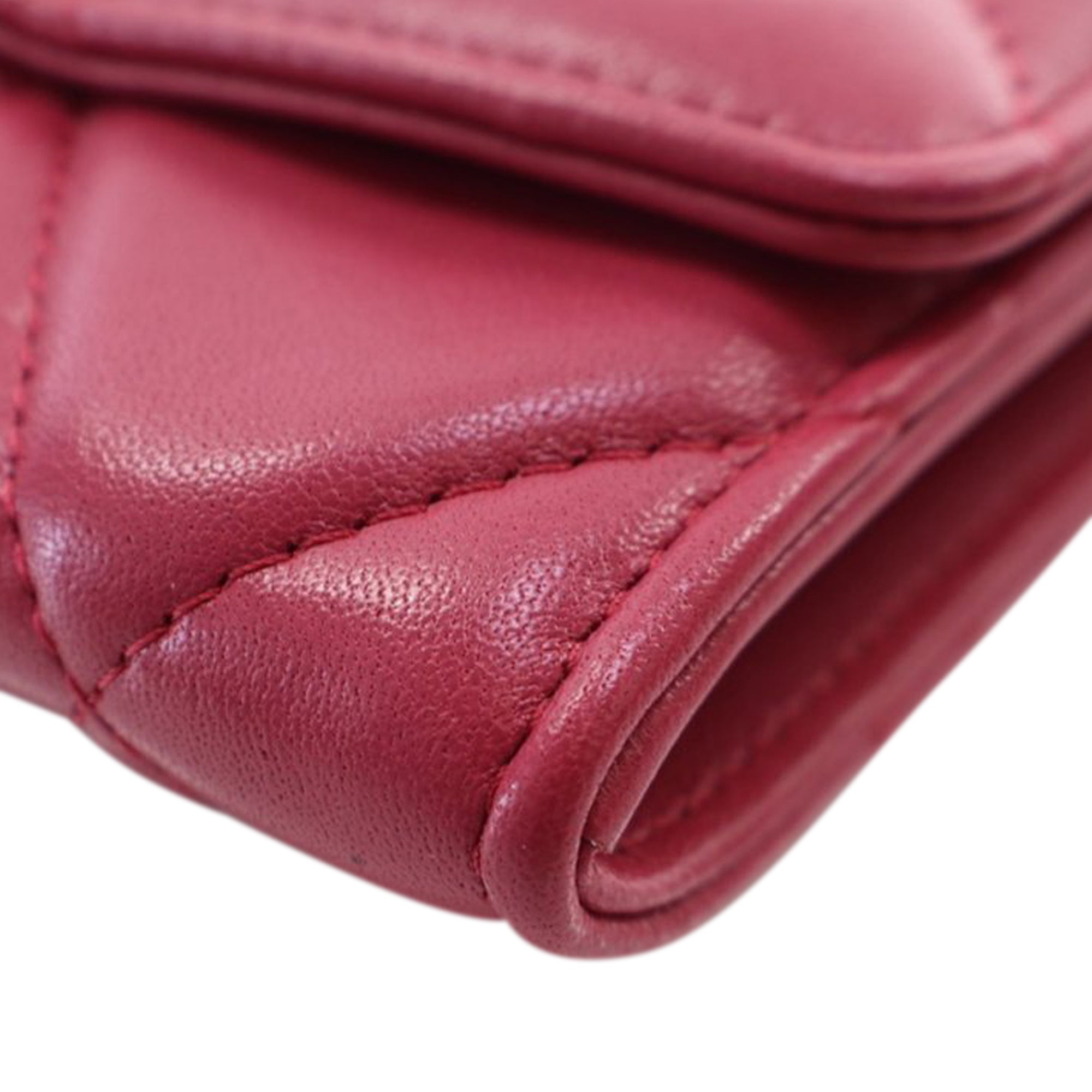 Chanel Quilted Lambskin Chanel 19 Card Holder On Chain - image 7