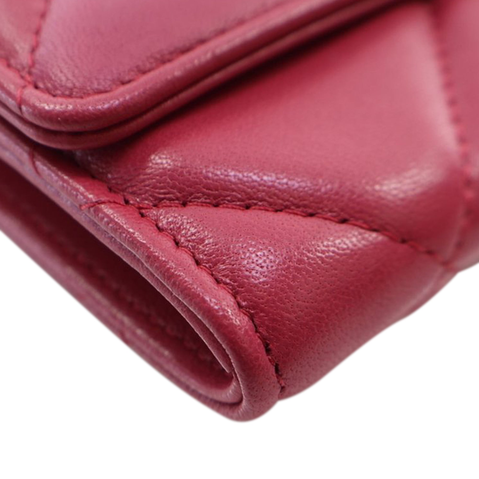 Chanel Quilted Lambskin Chanel 19 Card Holder On Chain - image 8