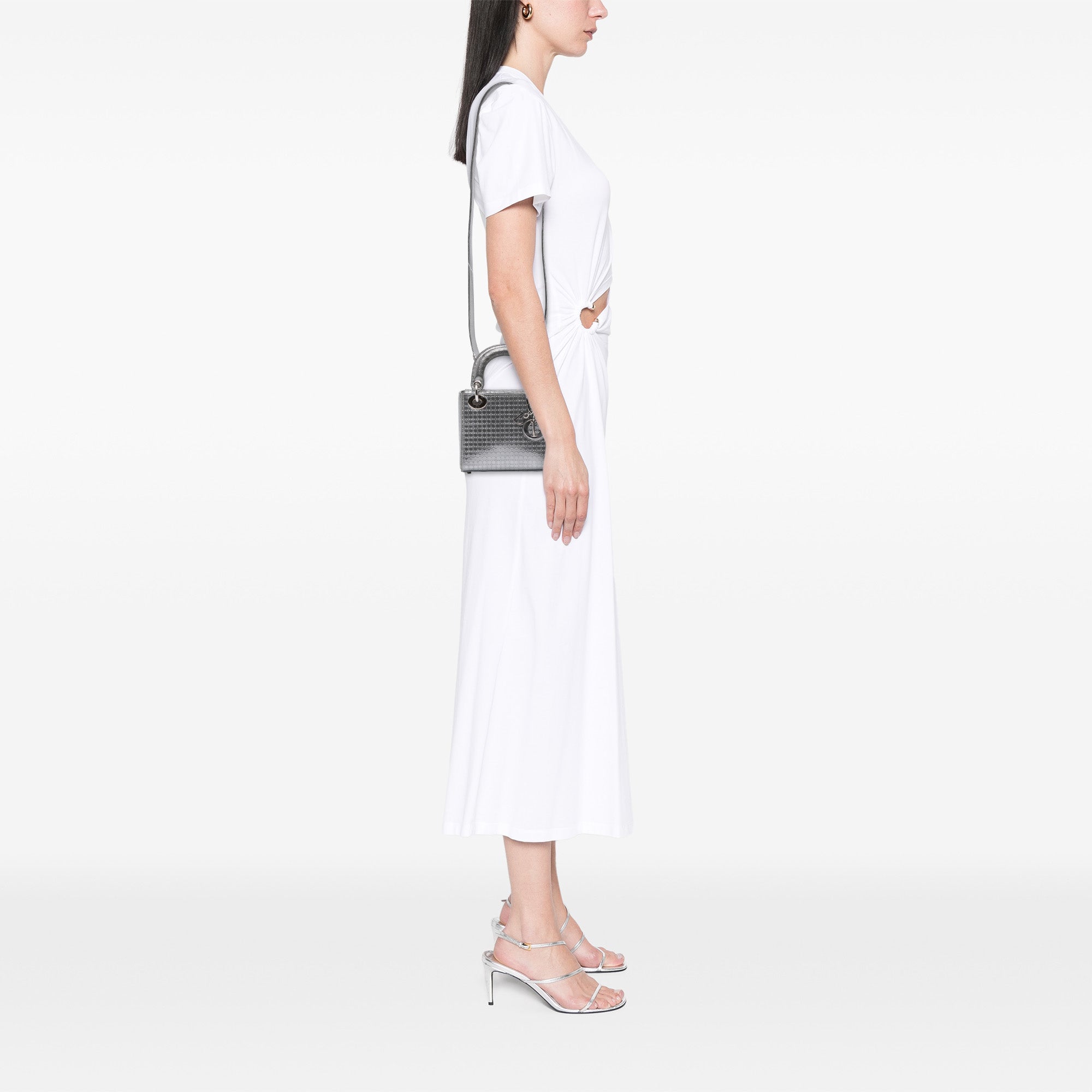 Dior Mini Metallic Patent Microcannage Lady Dior - image 11
